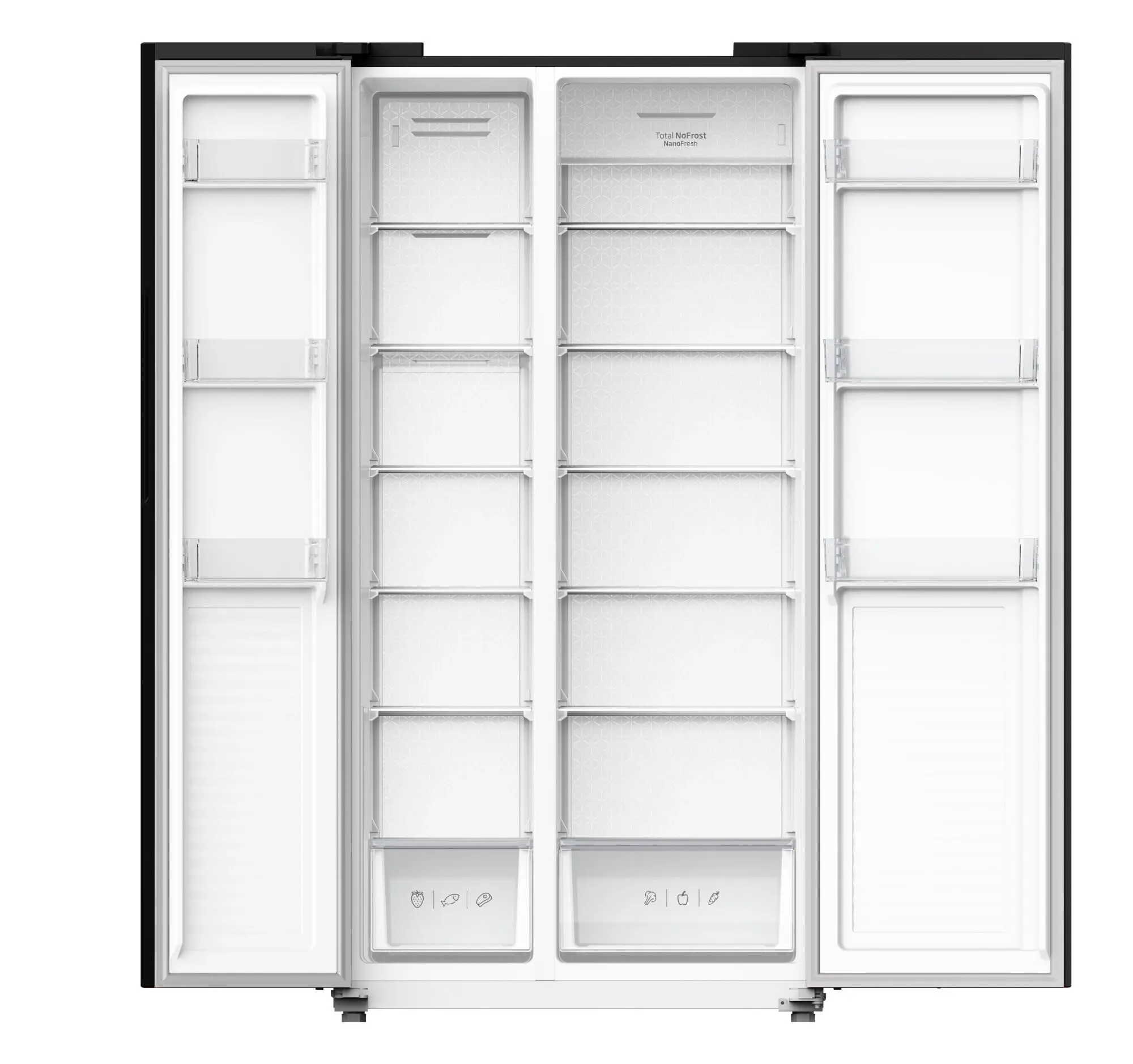 Lodówka Amica FY5339.6GDFB Pełny No Frost 181,7cm Czarny