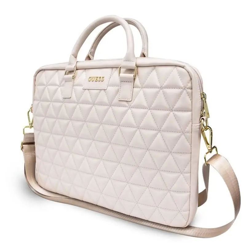 Torba na laptopa Guess GUCB15QLPK Quilted Różowy