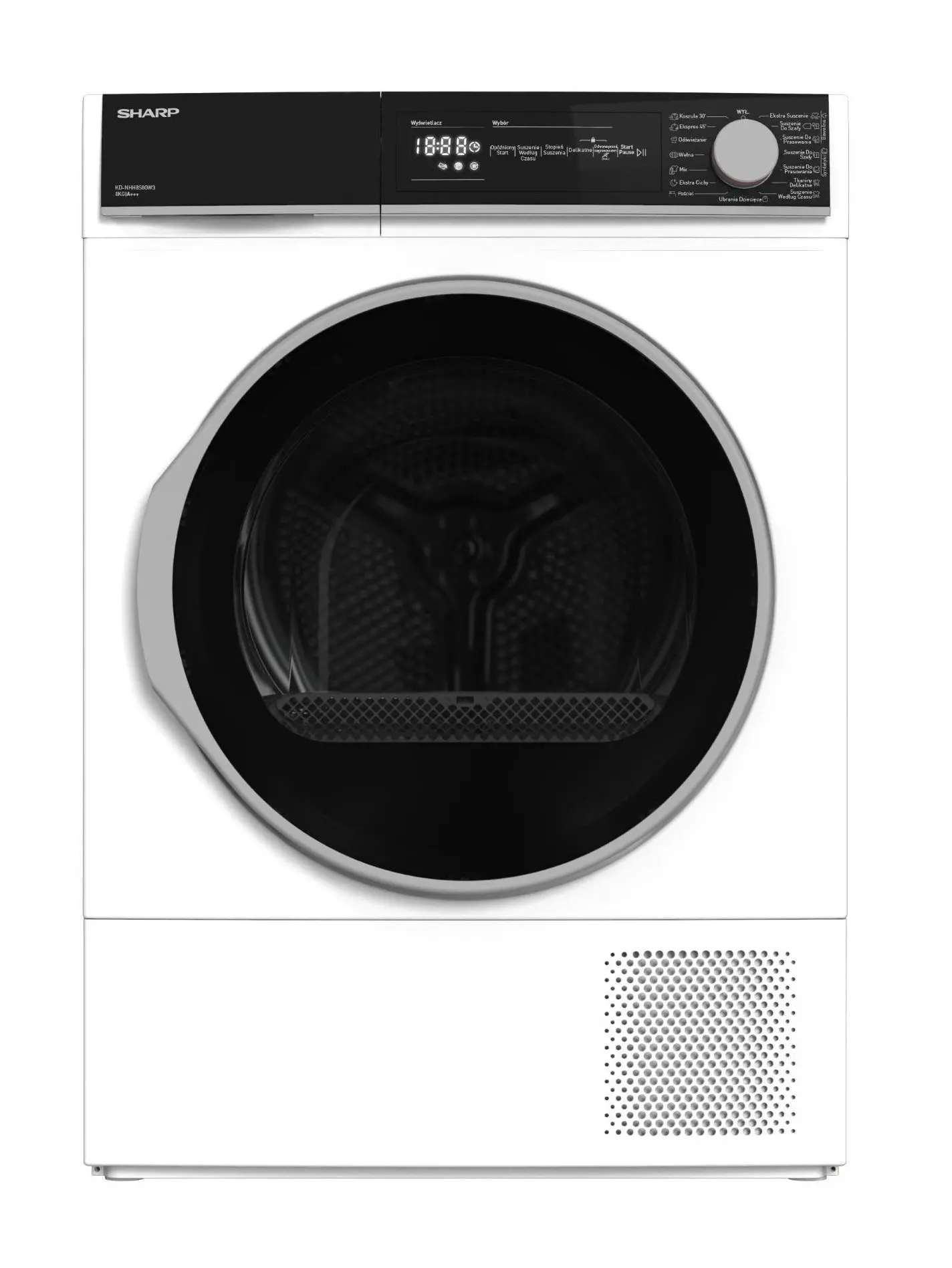 Suszarka Sharp KD-NHH8S8GW3-PL 60,9cm 8kg