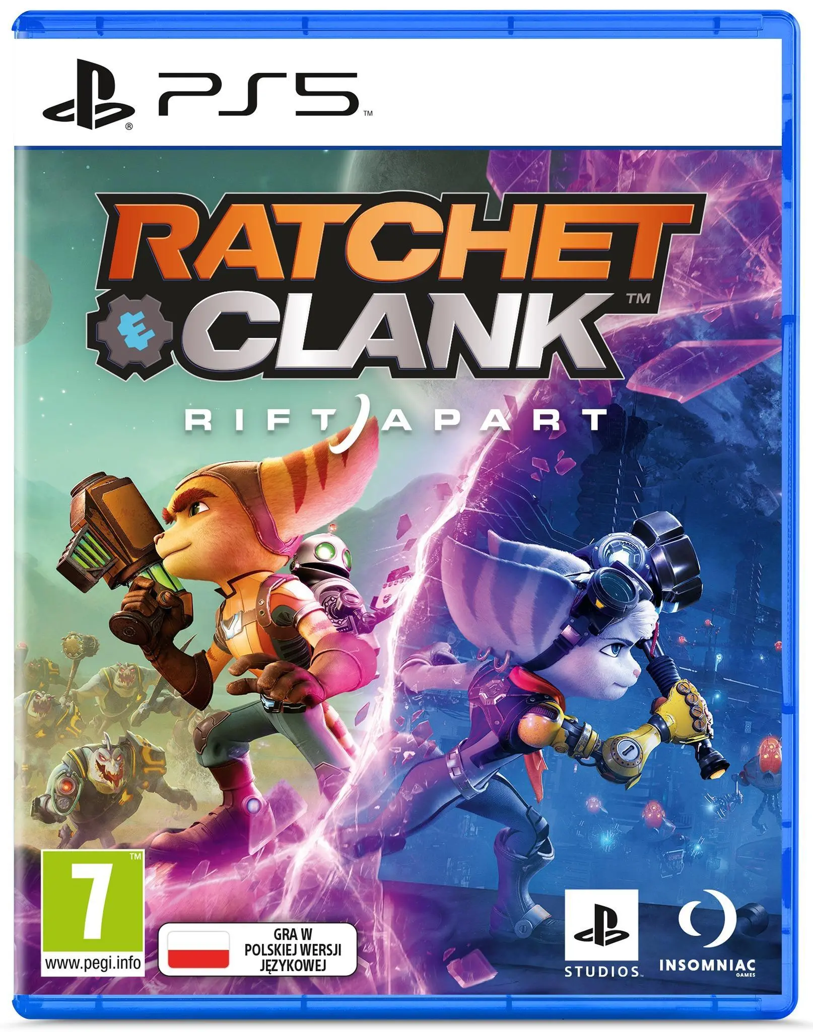 Konsola Sony PlayStation 5 (PS5) z napędem + FIFA 22 + Sackboy + Ratchet & Clank: Rift Apart + Dodatkowy Pad Biały