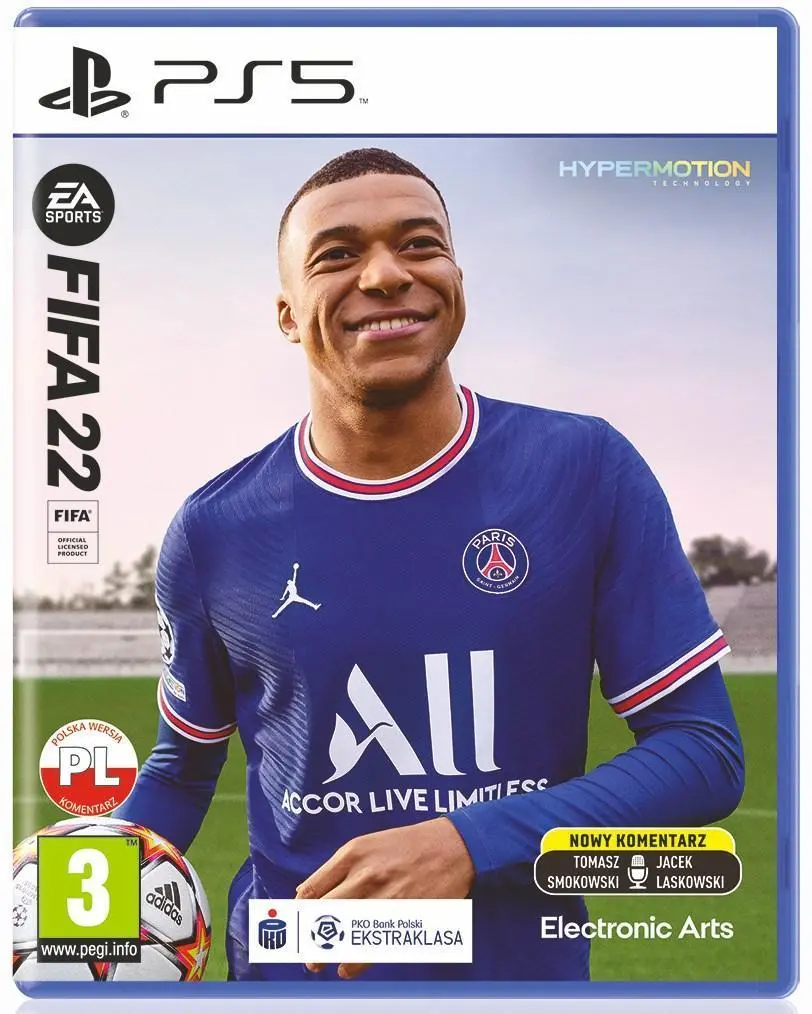 Konsola Sony PlayStation 5 (PS5) z napędem + FIFA 22 + Sackboy + Ratchet & Clank: Rift Apart + Dodatkowy Pad Biały
