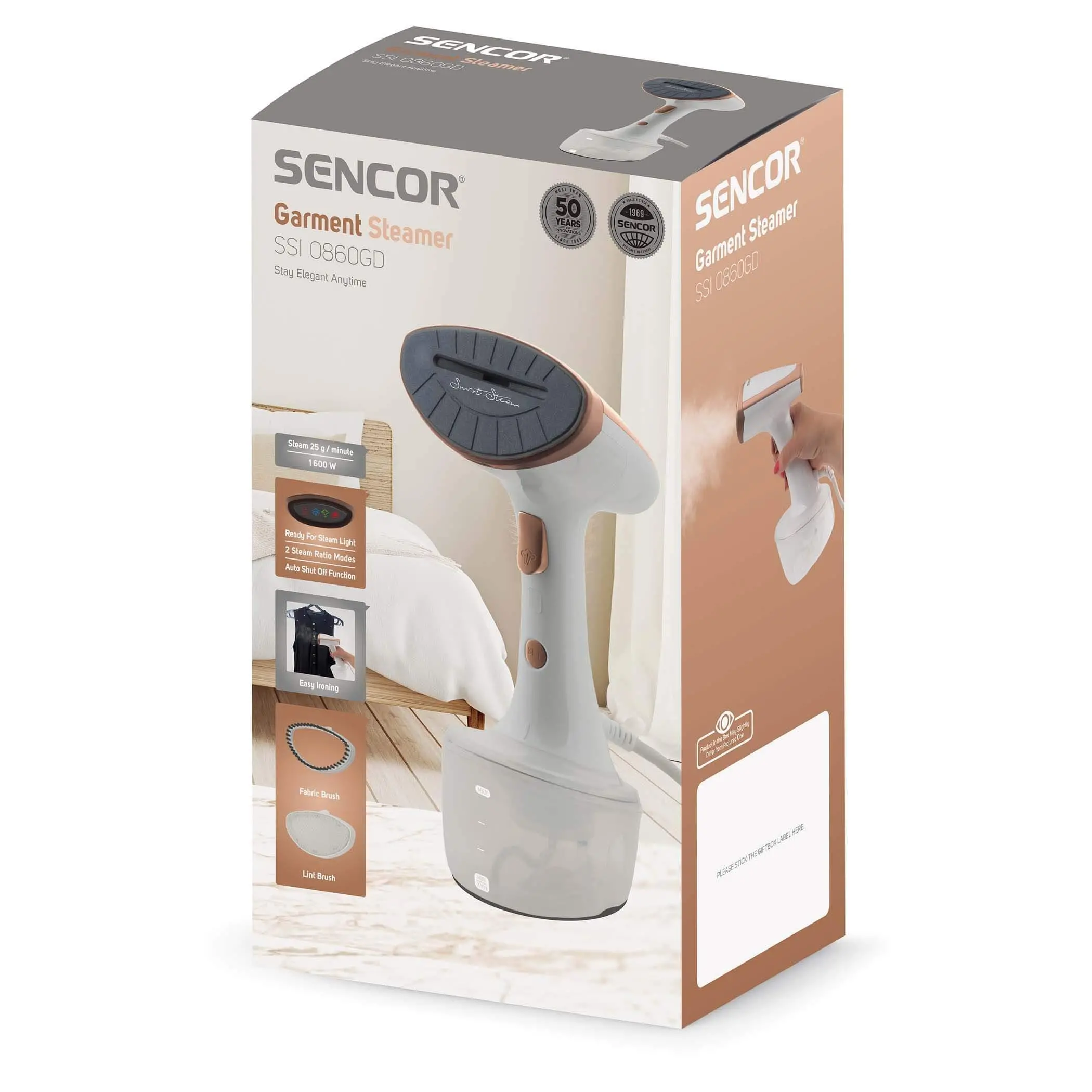 Parownica do ubrań Sencor SSI 0860GD 1600W 25g/min