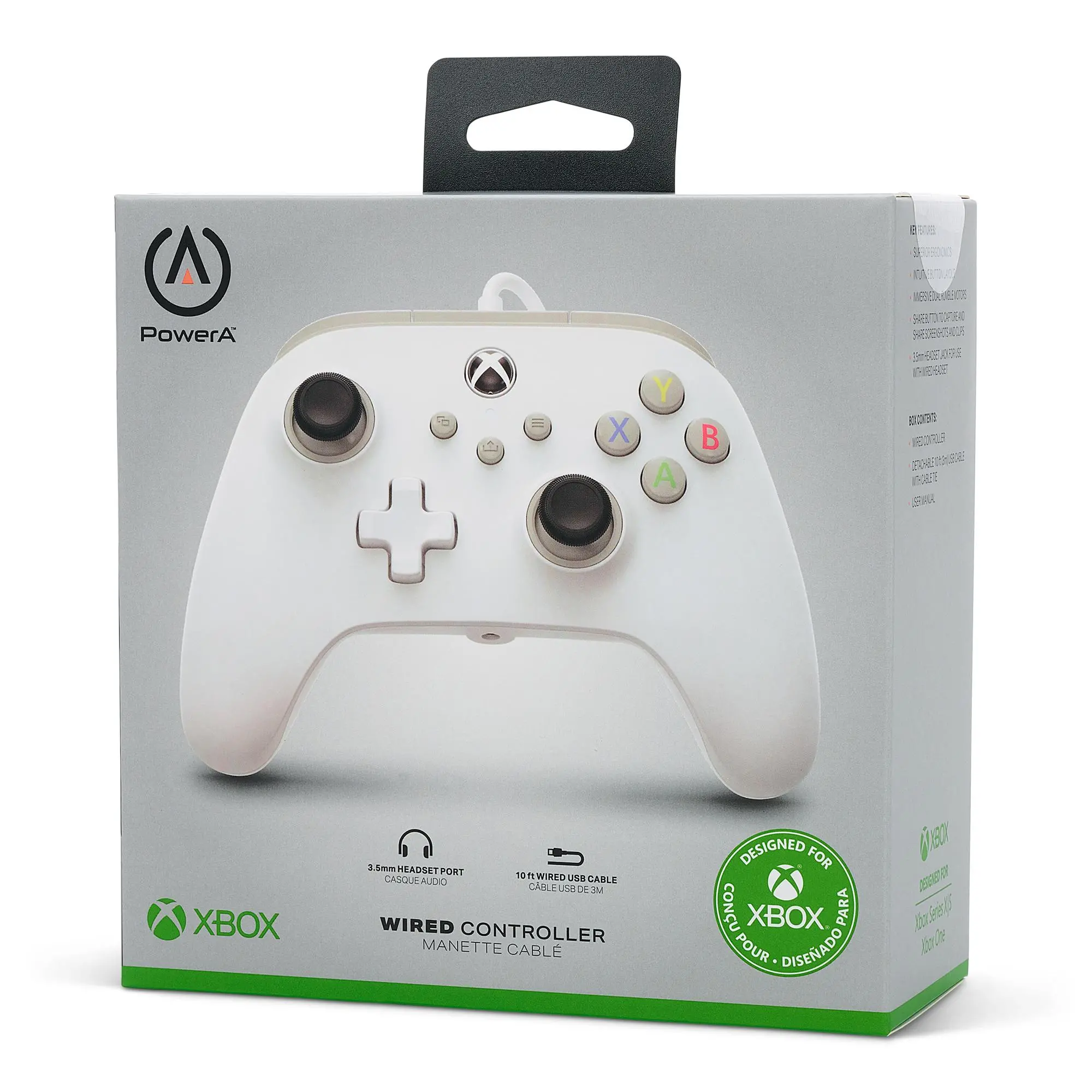 Pad PowerA przewodowy do Xbox Series X/S, Xbox One, PC Biały