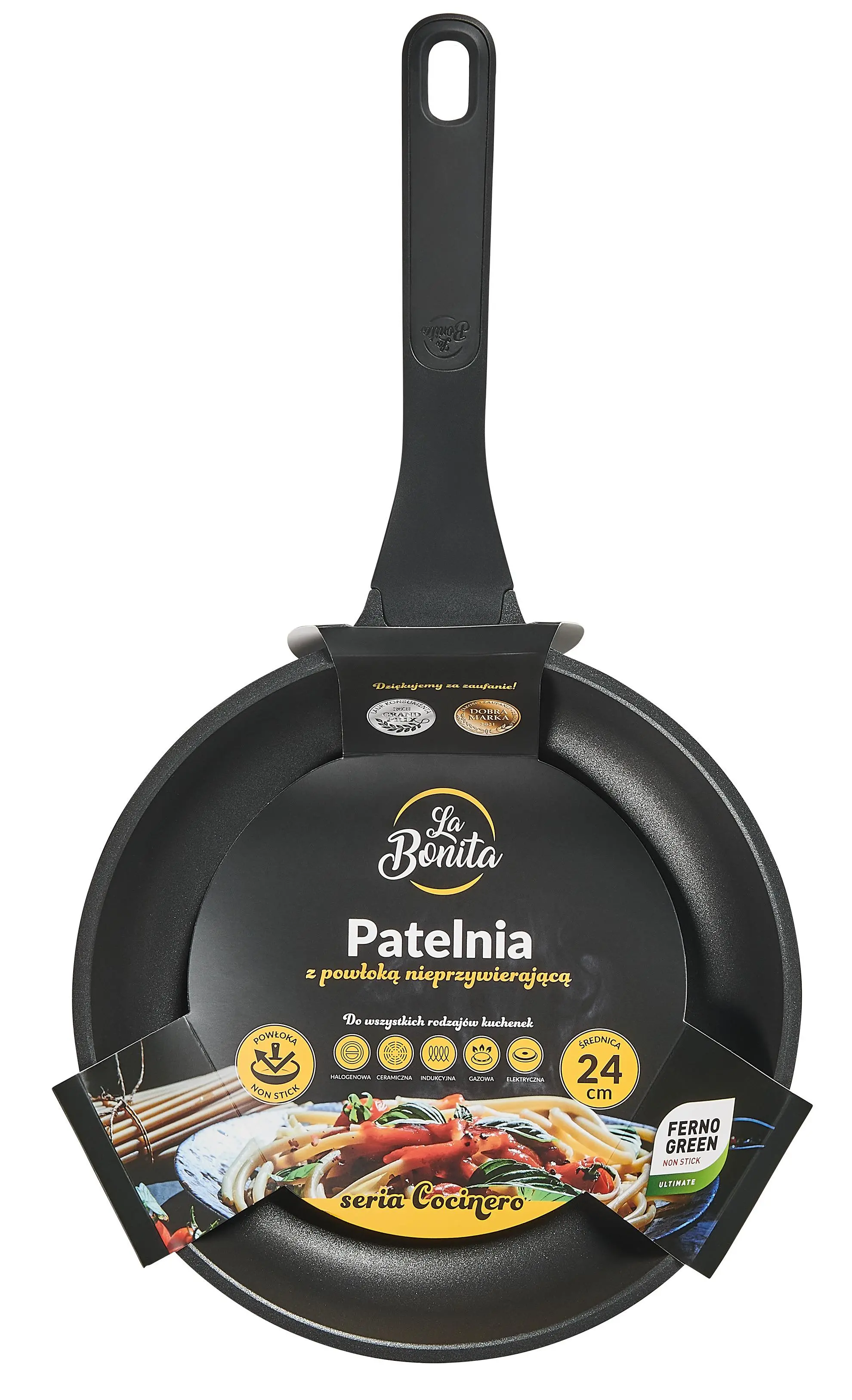 Patelnia La Bonita Cocinero LB24P006 24cm Powłoka nieprzywierająca Aluminiowa