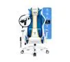 Fotel Diablo Chairs X-One 2.0 King Size Aqua Blue Gamingowy do 160kg Skóra ECO Tkanina Biało-niebieski