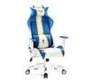 Fotel Diablo Chairs X-One 2.0 King Size Aqua Blue Gamingowy do 160kg Skóra ECO Tkanina Biało-niebieski