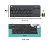 Klawiatura membranowa Logitech Wireless Touch Keyboard K400 Plus  Szary