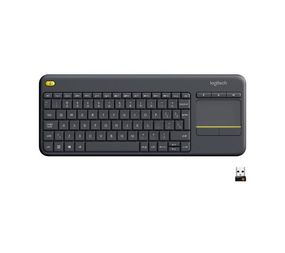 klawiatura komputerowa Logitech Wireless Touch Keyboard K400 Plus (szary)
