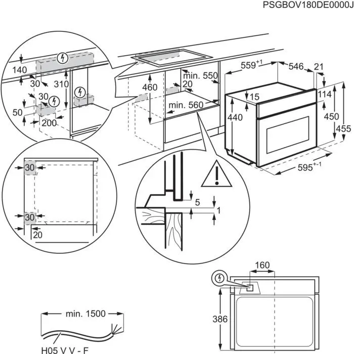 Kuchenka mikrofalowa Electrolux 600 EVM8E08V Grill