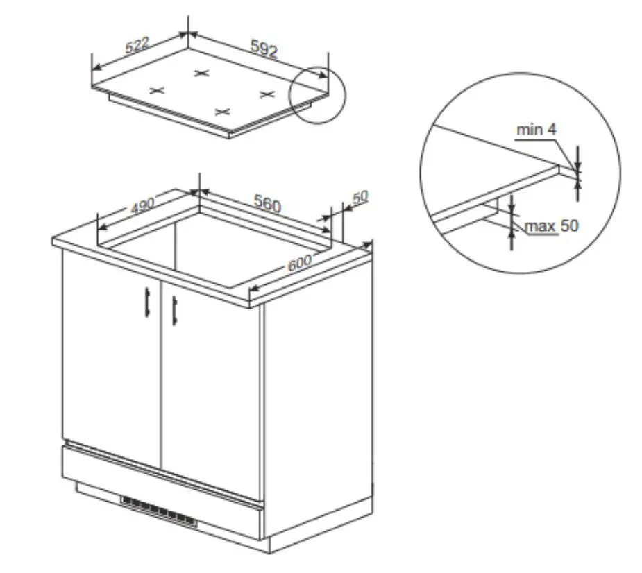 Płyta indukcyjna Amica PID6544PHTS4UN 2.0 59,2cm