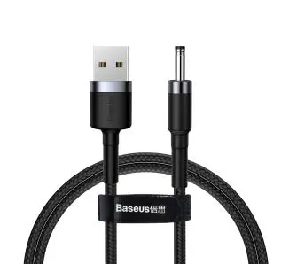 Kabel Baseus USB do DC 3,5mm Cafule 2A 1m Czarno-szary