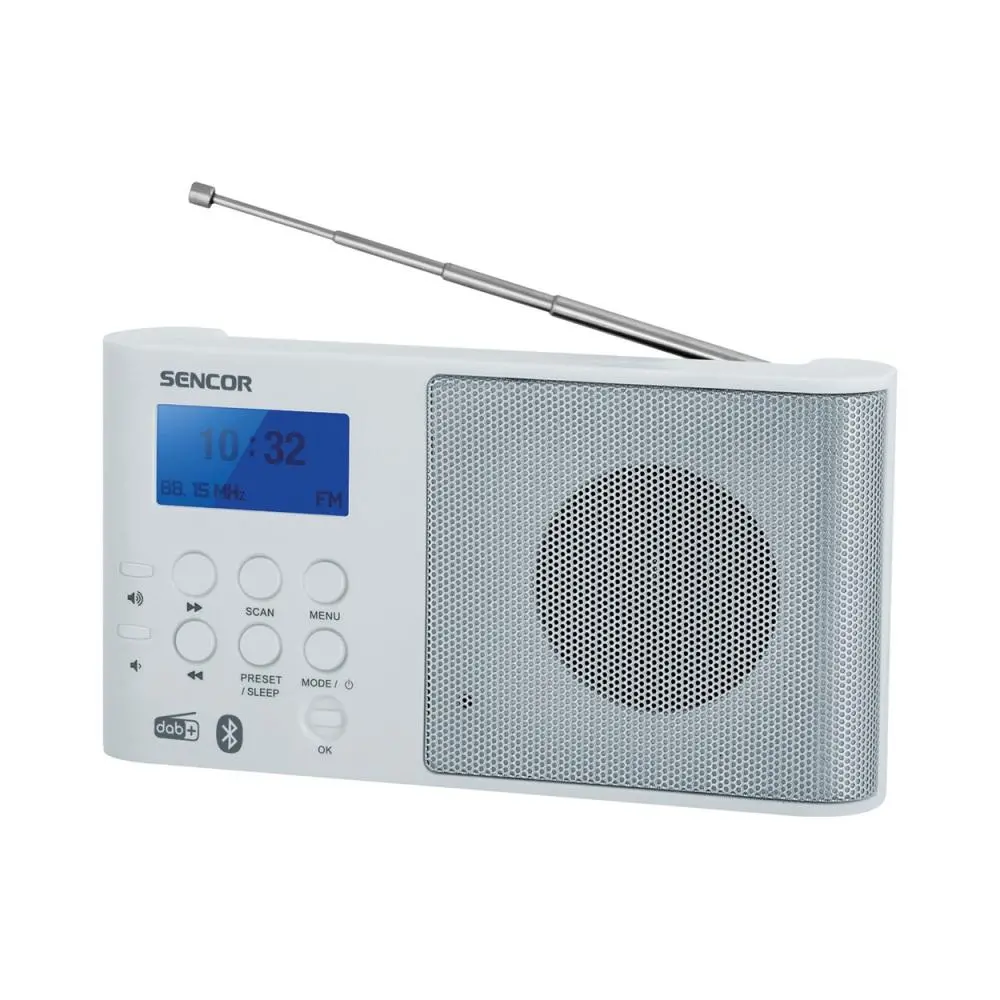 Radioodbiornik Sencor SRD 7100W Radio FM DAB+ Bluetooth Biały