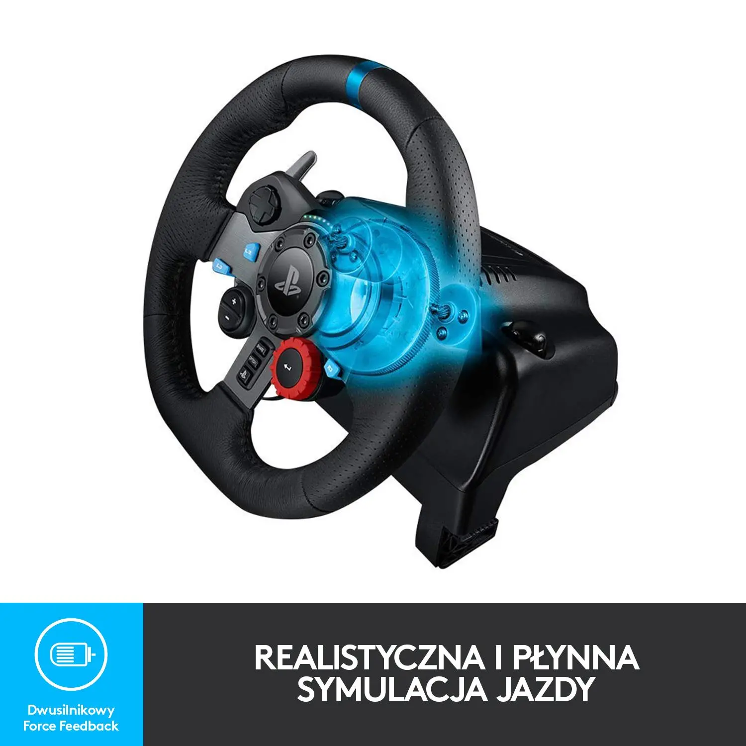 Kierownica Logitech G29 Racing Wheel z pedałami do PS5, PS4, PS3, PC Force Feedback