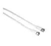 Kabel antenowy Hama 00205040 wtyk F - wtyk F 75dB 10m Biały