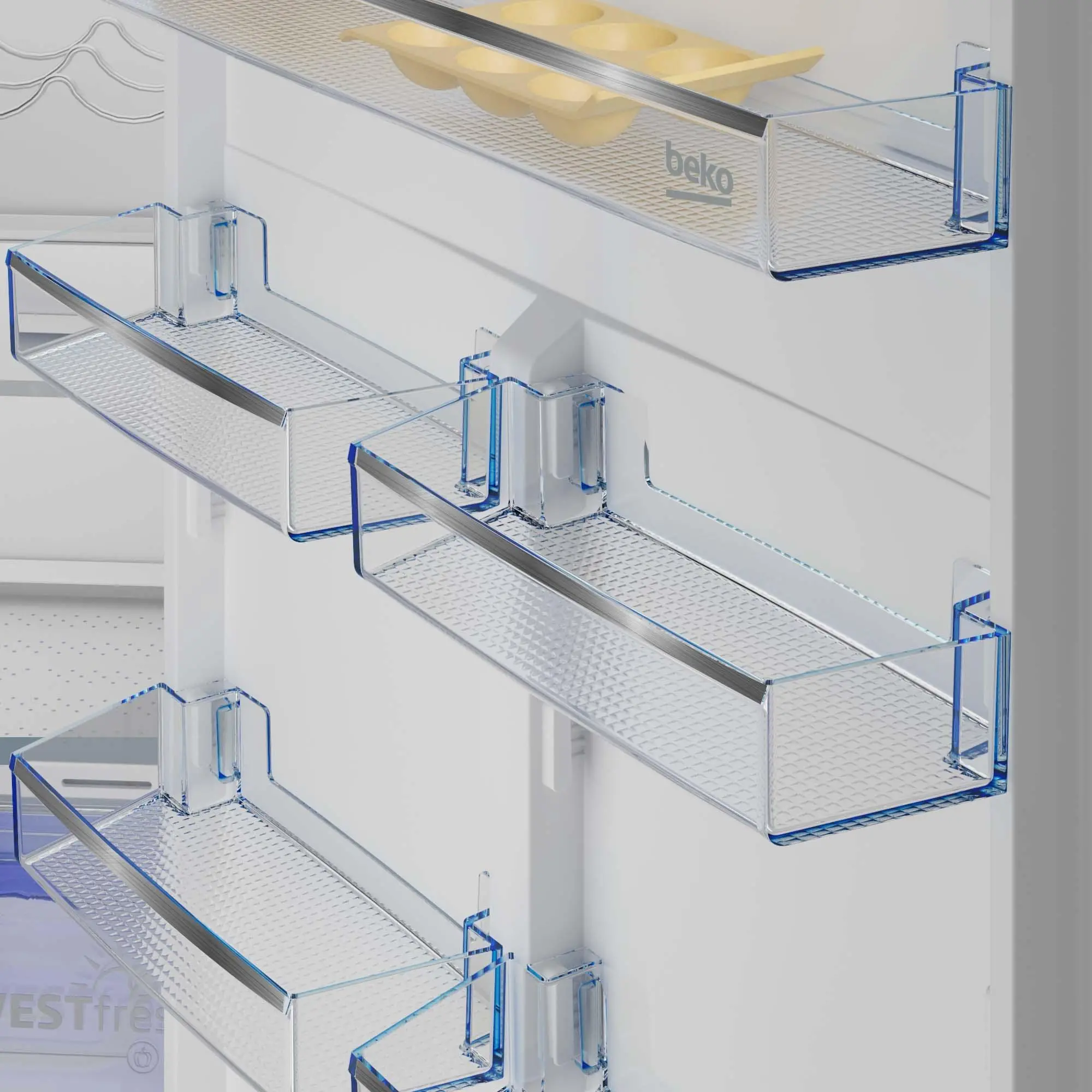Lodówka Beko b300 BCNE400E40SN Pełny No Frost 194cm Szuflada z kontrolą wilgotności