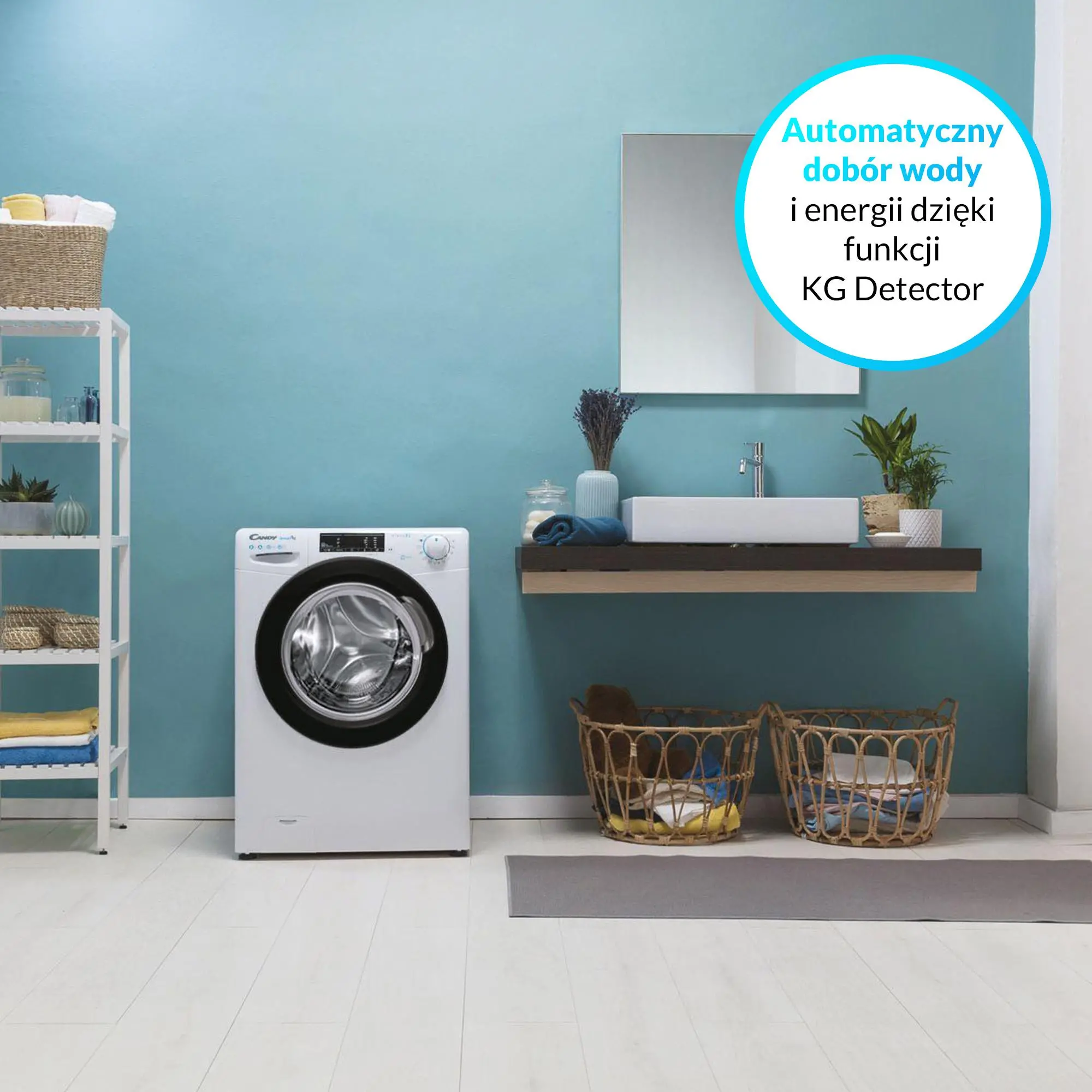 Pralka Candy Smart Pro CO4 1265TWBE/1-S Slim 6kg 1200obr/min Zdalne sterowanie