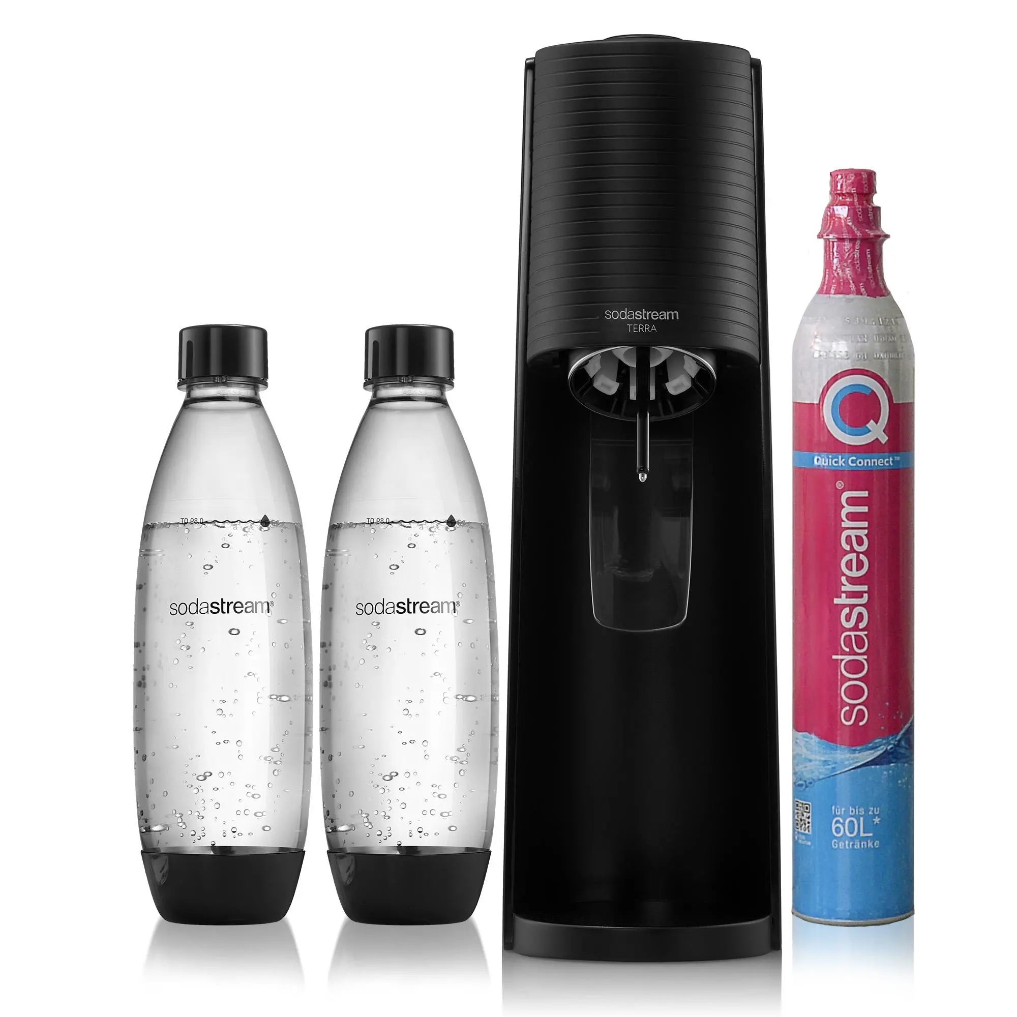 Saturator Sodastream Terra + 2 butelki Czarny