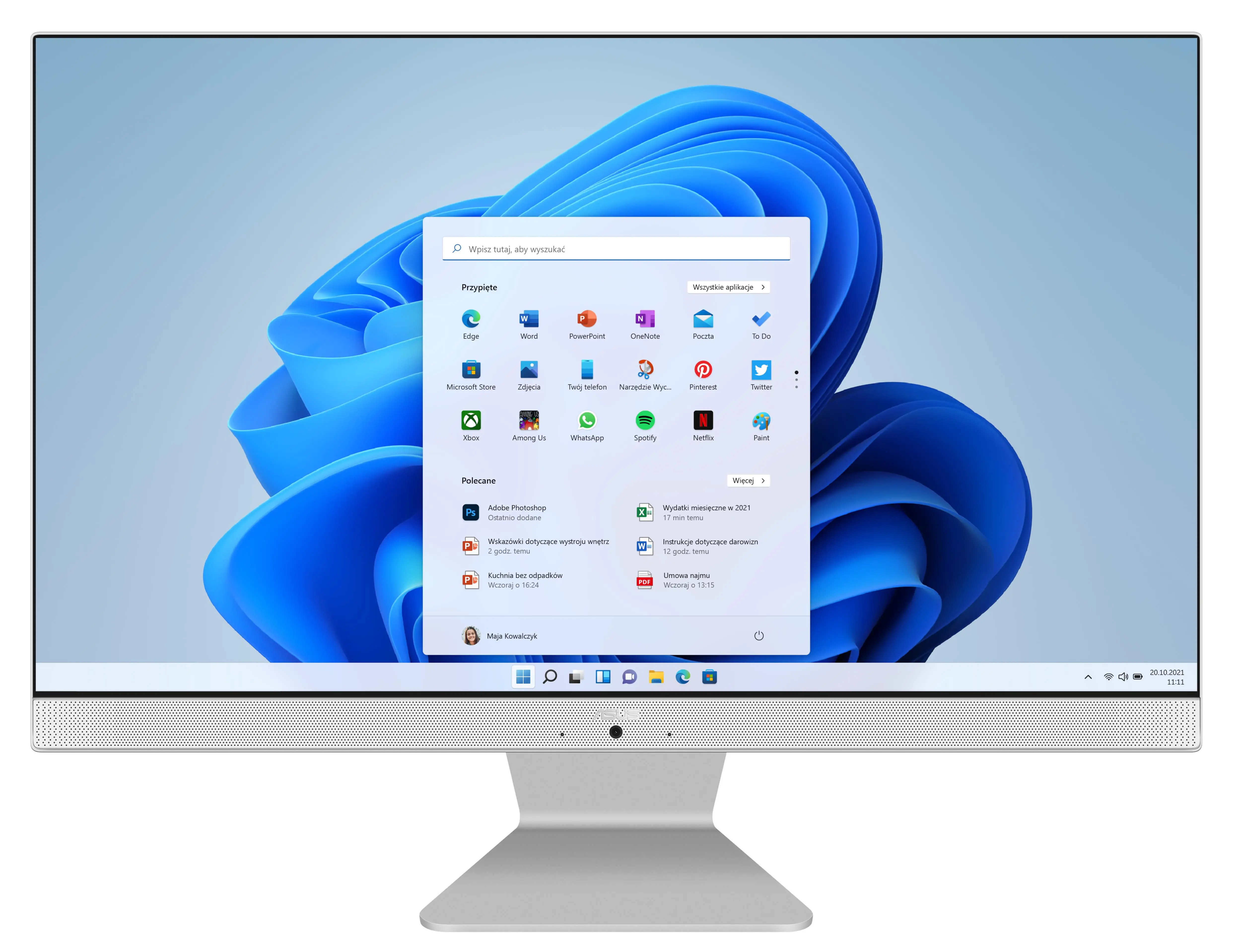 Komputer ASUS Vivo AiO 21 Celeron J4025 21,5" 8GB RAM 256GB Dysk SSD Win11 Biały