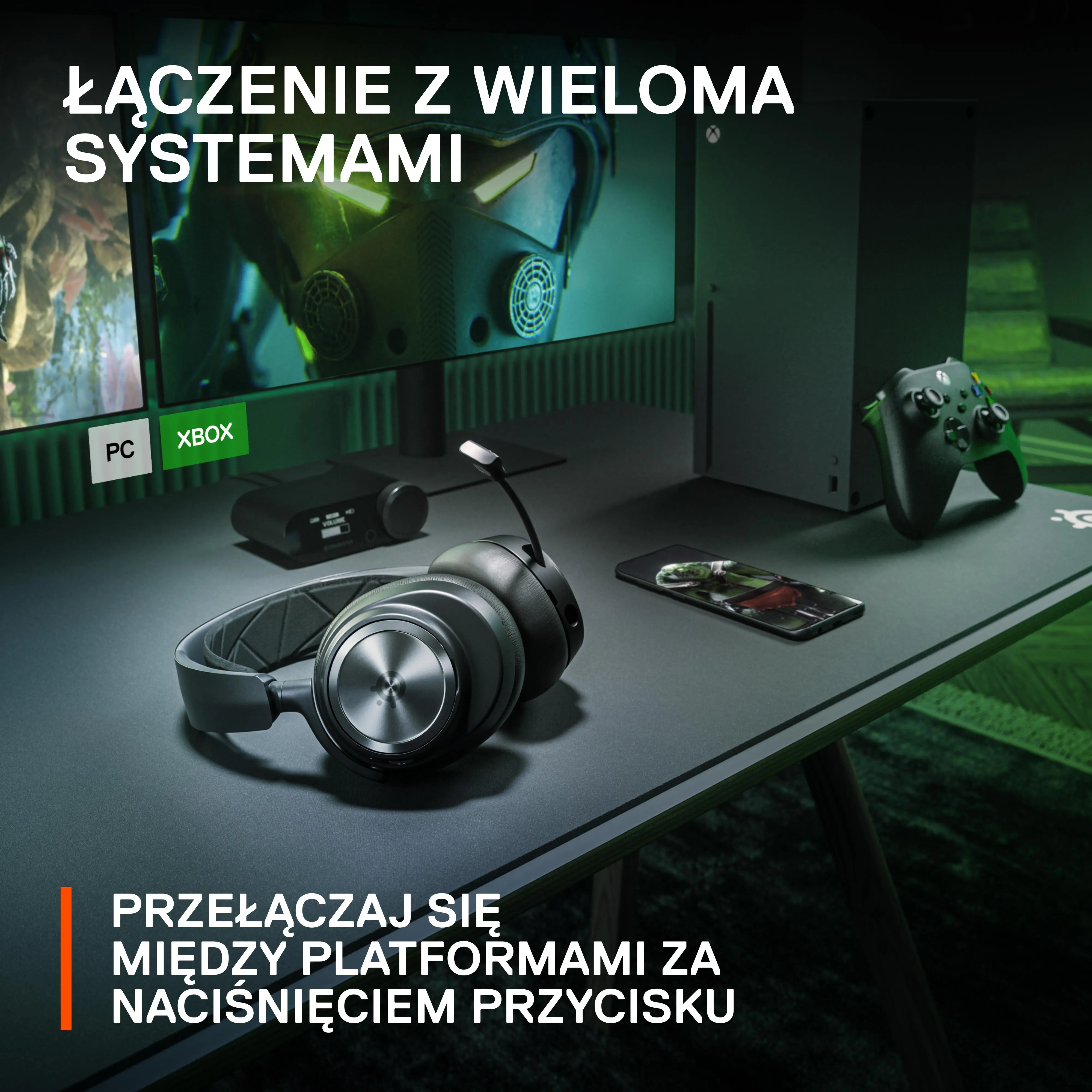 Słuchawki bezprzewodowe z mikrofonem SteelSeries Arctis Nova Pro X Wireless Nauszne Czarny