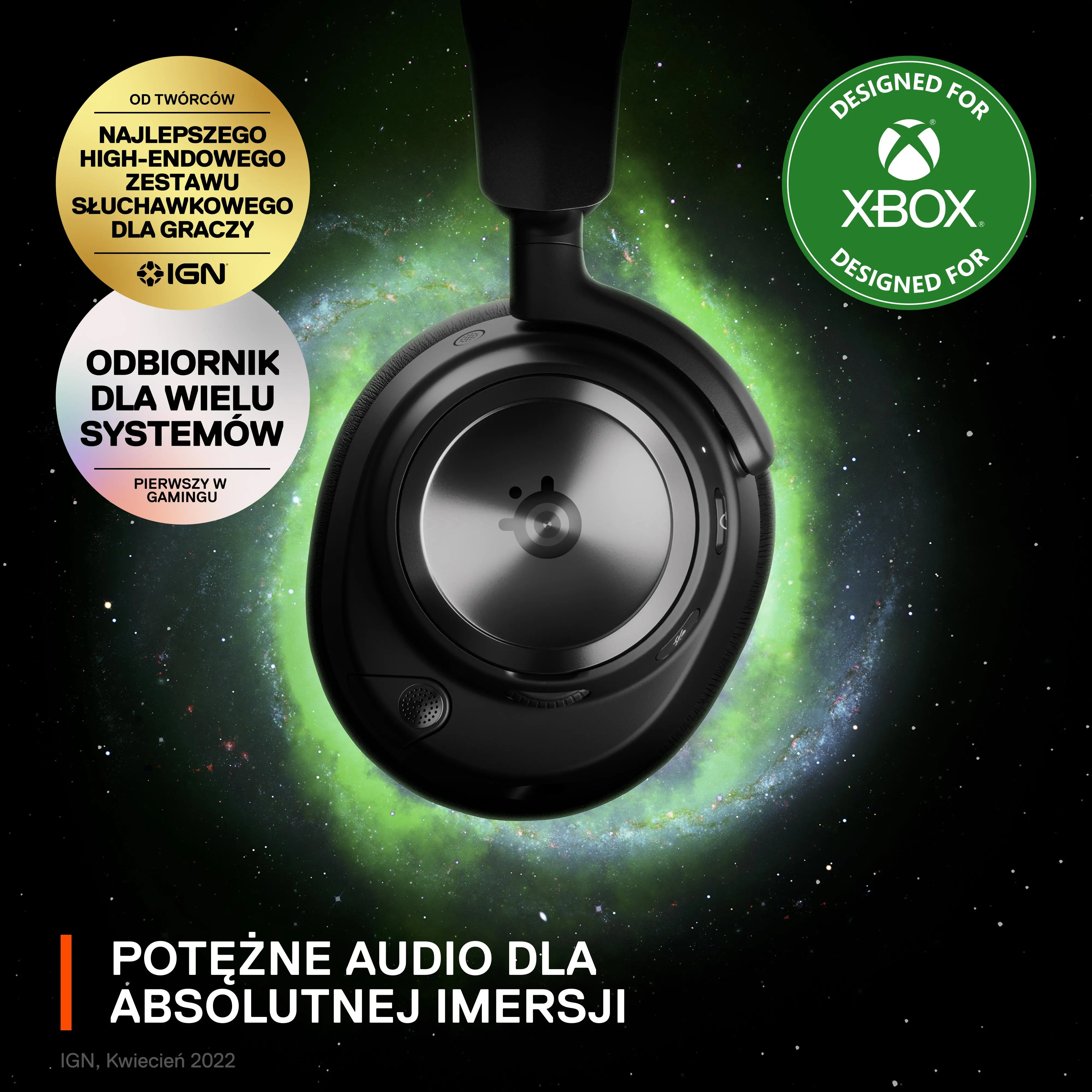Słuchawki bezprzewodowe z mikrofonem SteelSeries Arctis Nova Pro X Wireless Nauszne Czarny