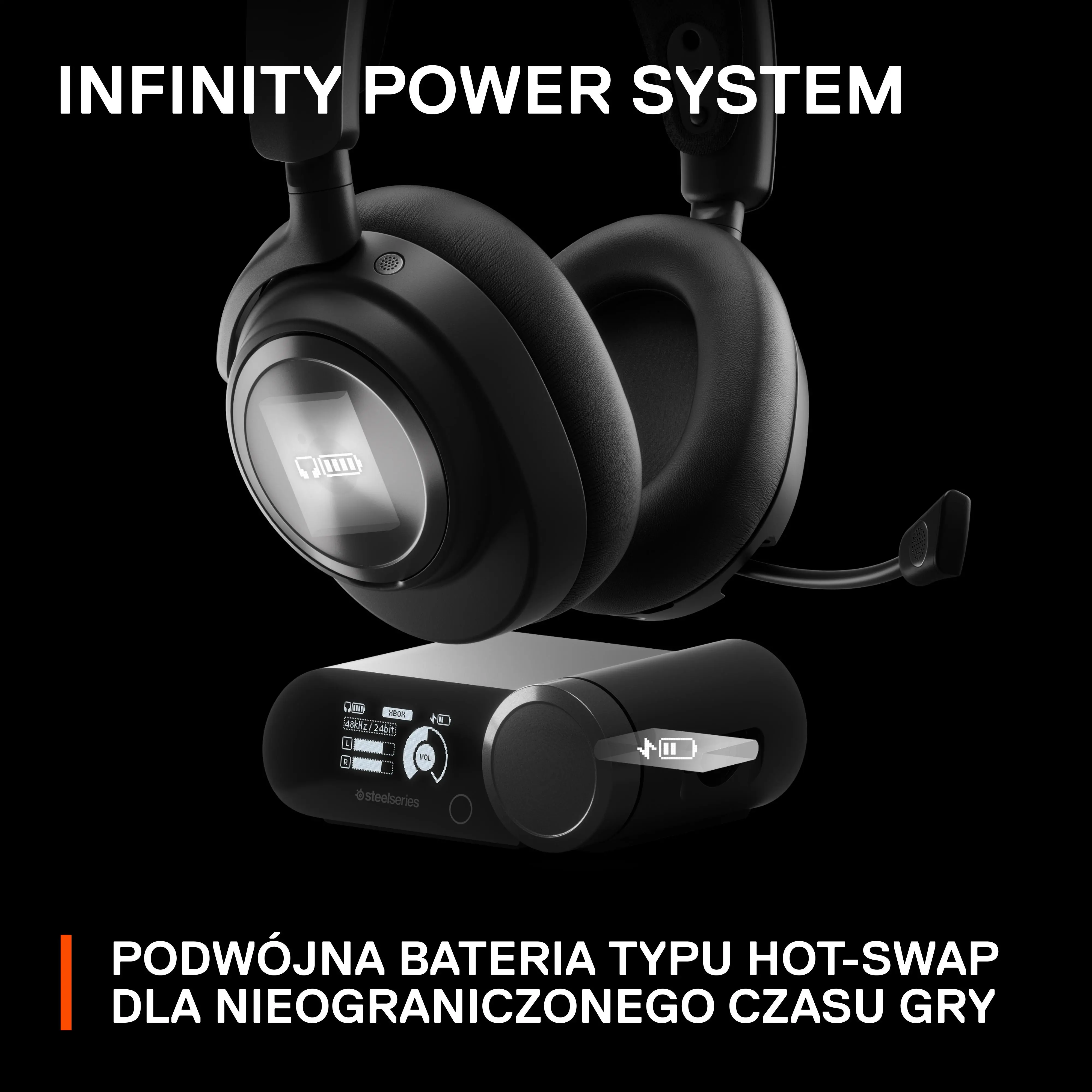 Słuchawki bezprzewodowe z mikrofonem SteelSeries Arctis Nova Pro X Wireless Nauszne Czarny