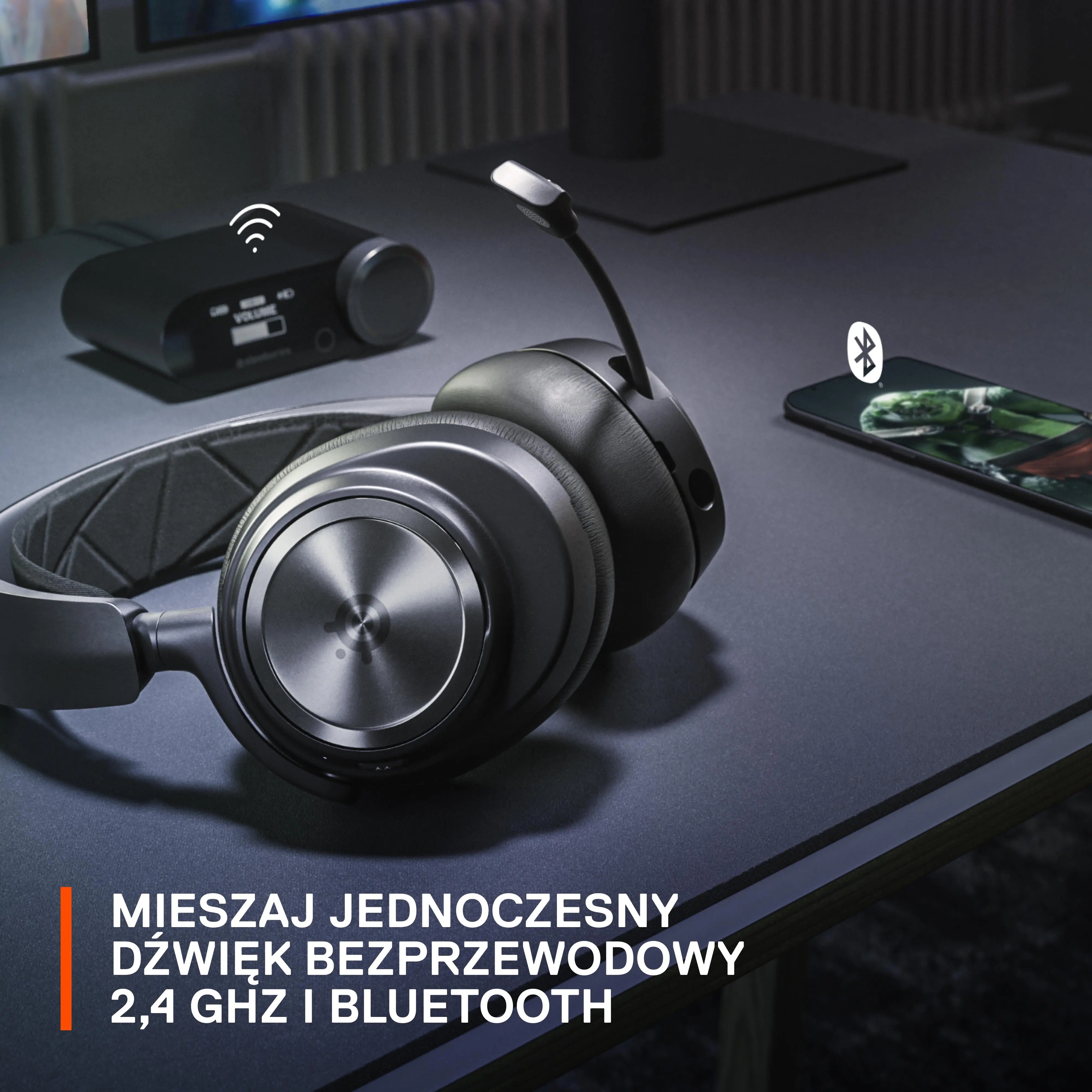 Słuchawki bezprzewodowe z mikrofonem SteelSeries Arctis Nova Pro Wireless Nauszne Czarny