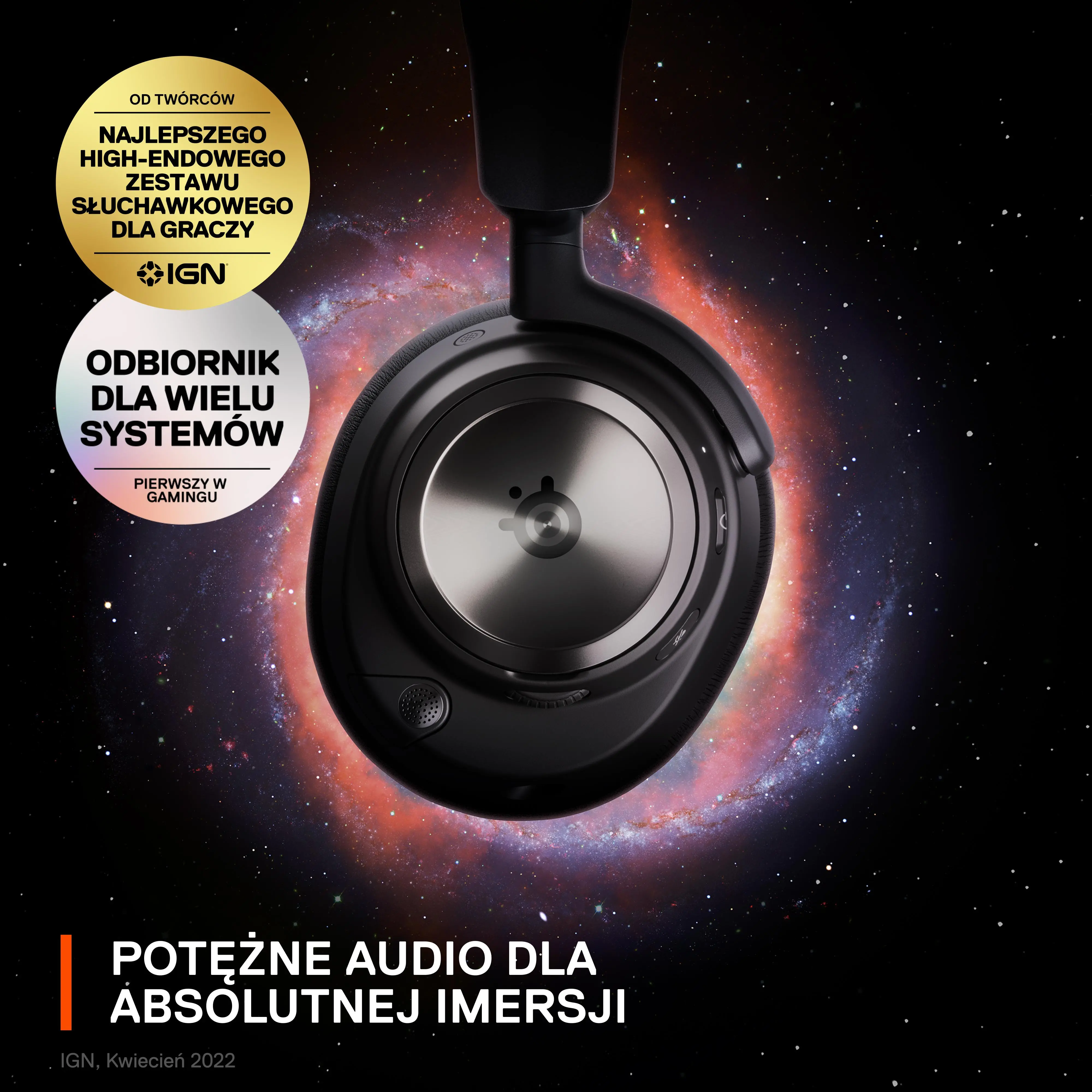 Słuchawki bezprzewodowe z mikrofonem SteelSeries Arctis Nova Pro Wireless Nauszne Czarny