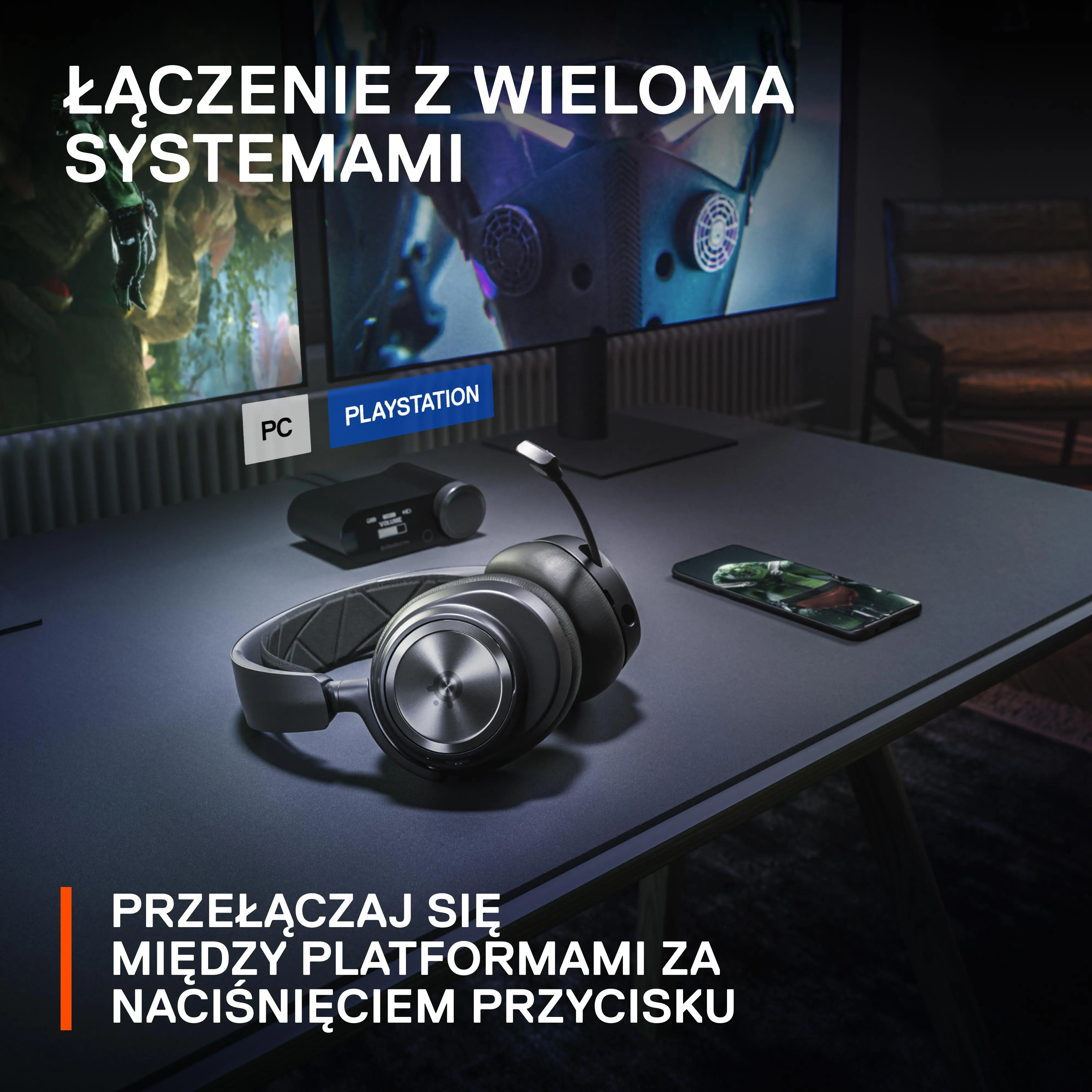 Słuchawki bezprzewodowe z mikrofonem SteelSeries Arctis Nova Pro Wireless Nauszne Czarny