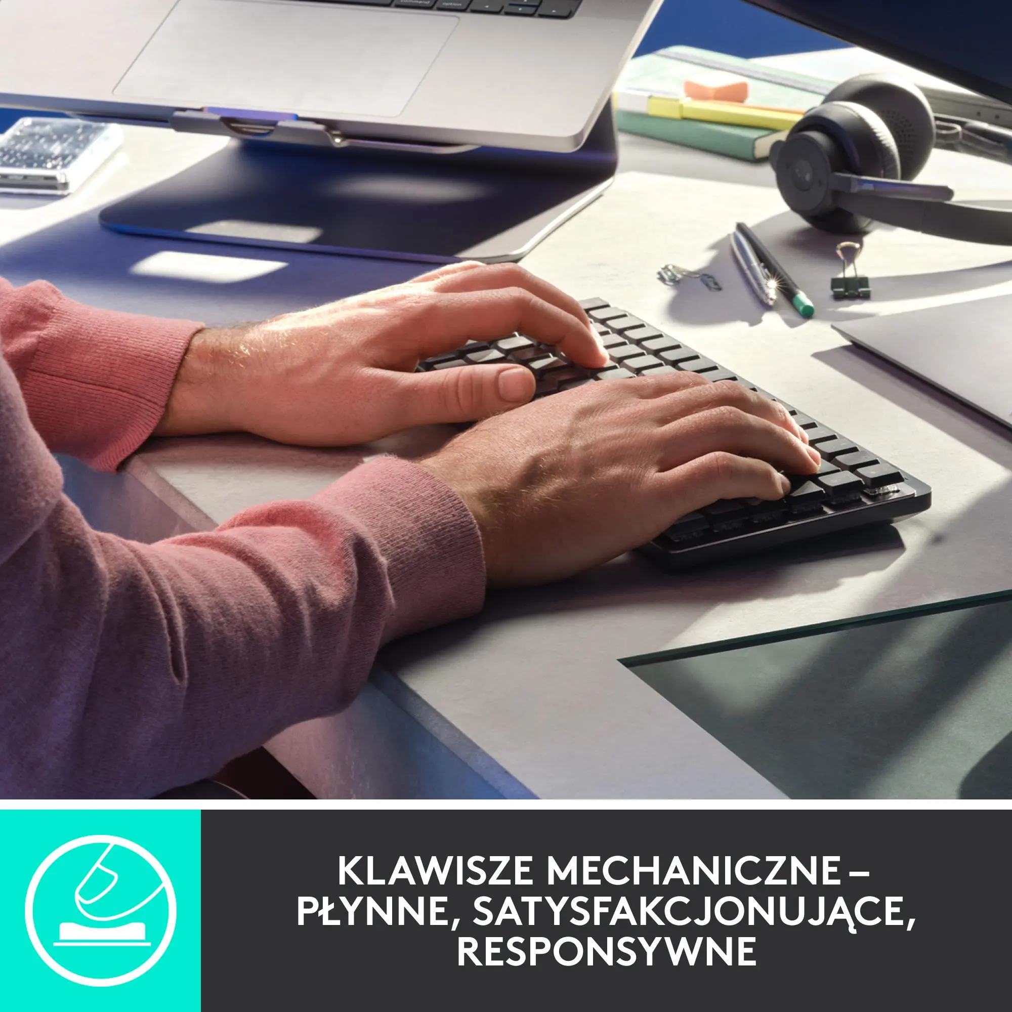 Klawiatura mechaniczna Logitech MX Mechanical Mini Brown Switch Grafitowy