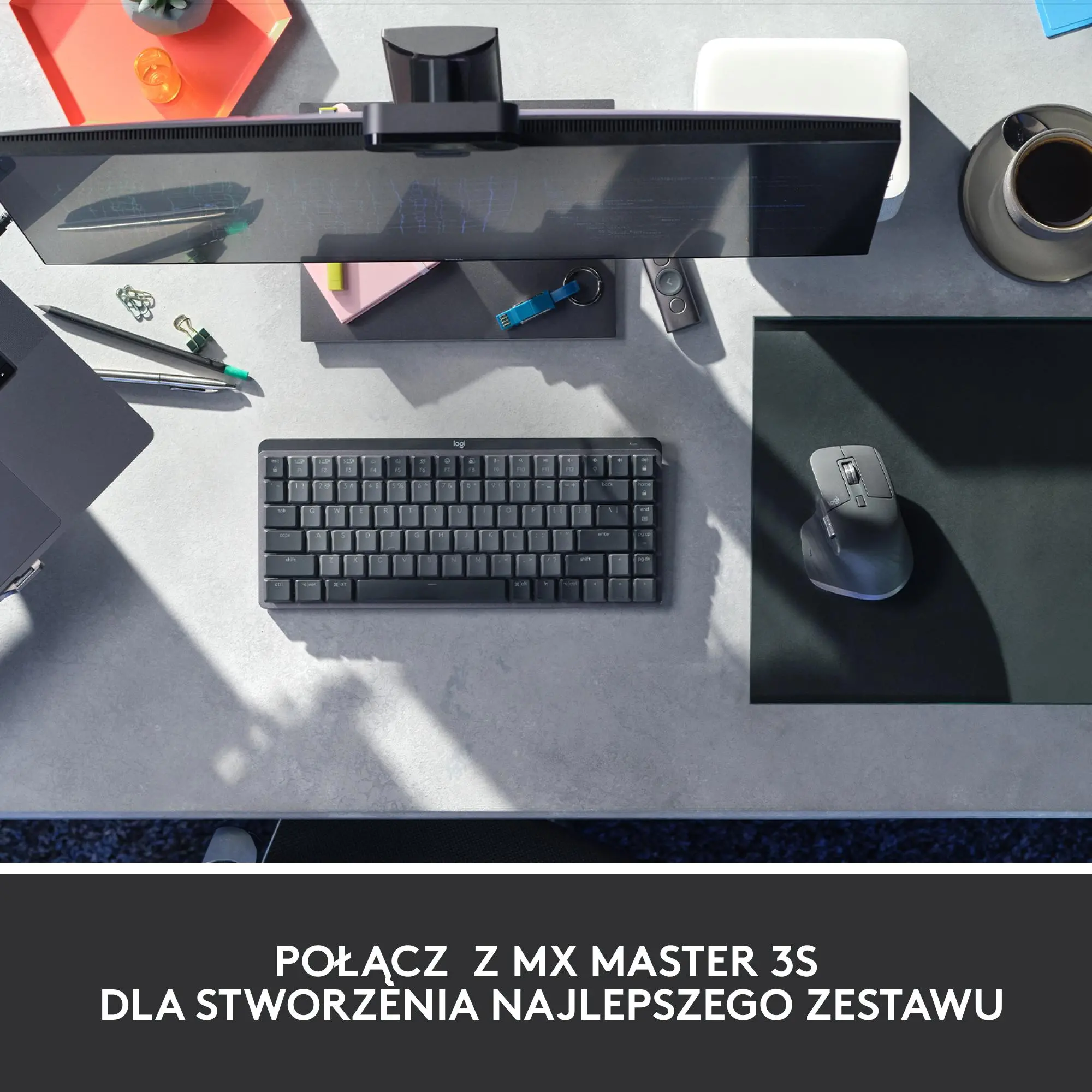 Klawiatura mechaniczna Logitech MX Mechanical Mini Brown Switch Grafitowy