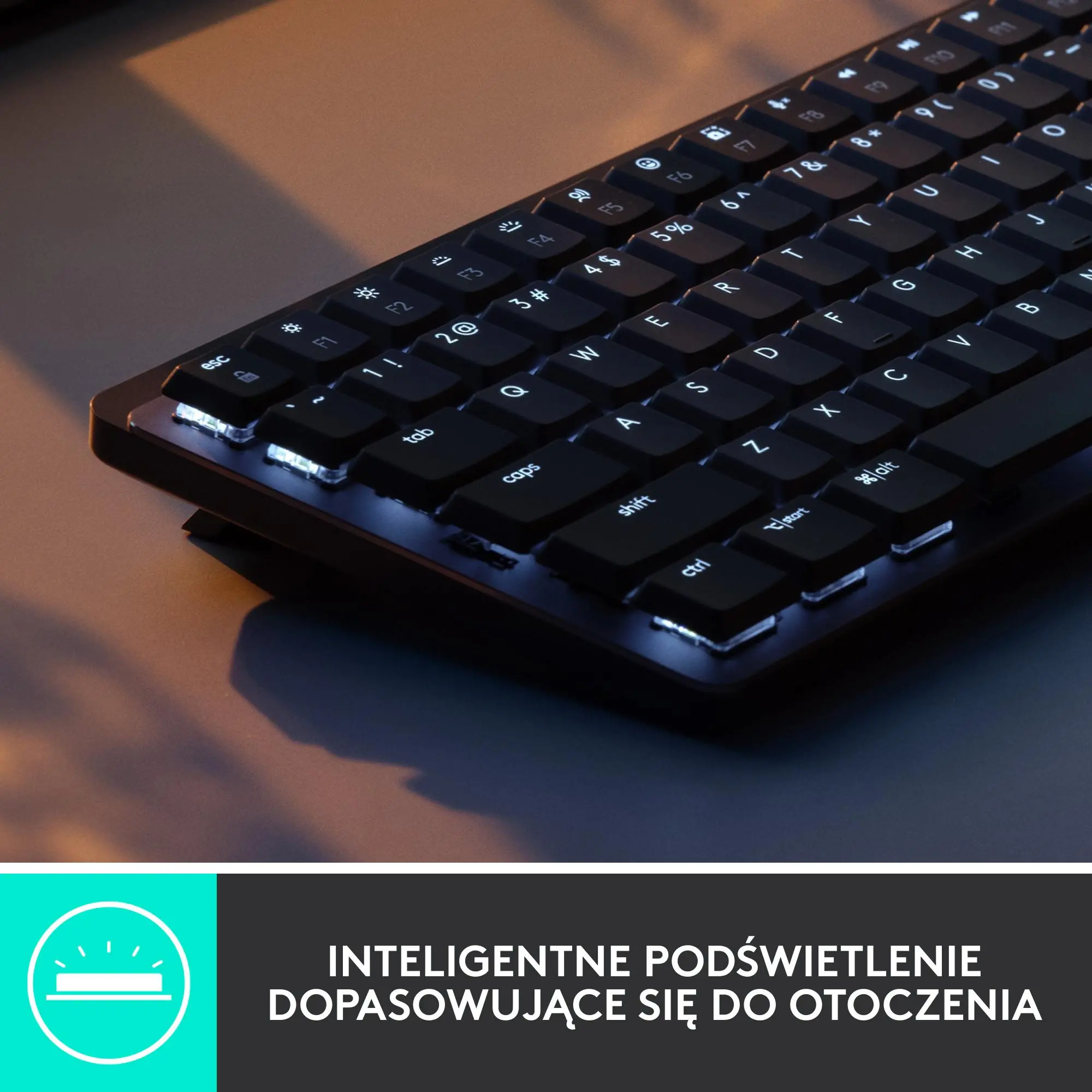 Klawiatura mechaniczna Logitech MX Mechanical Mini Brown Switch Grafitowy