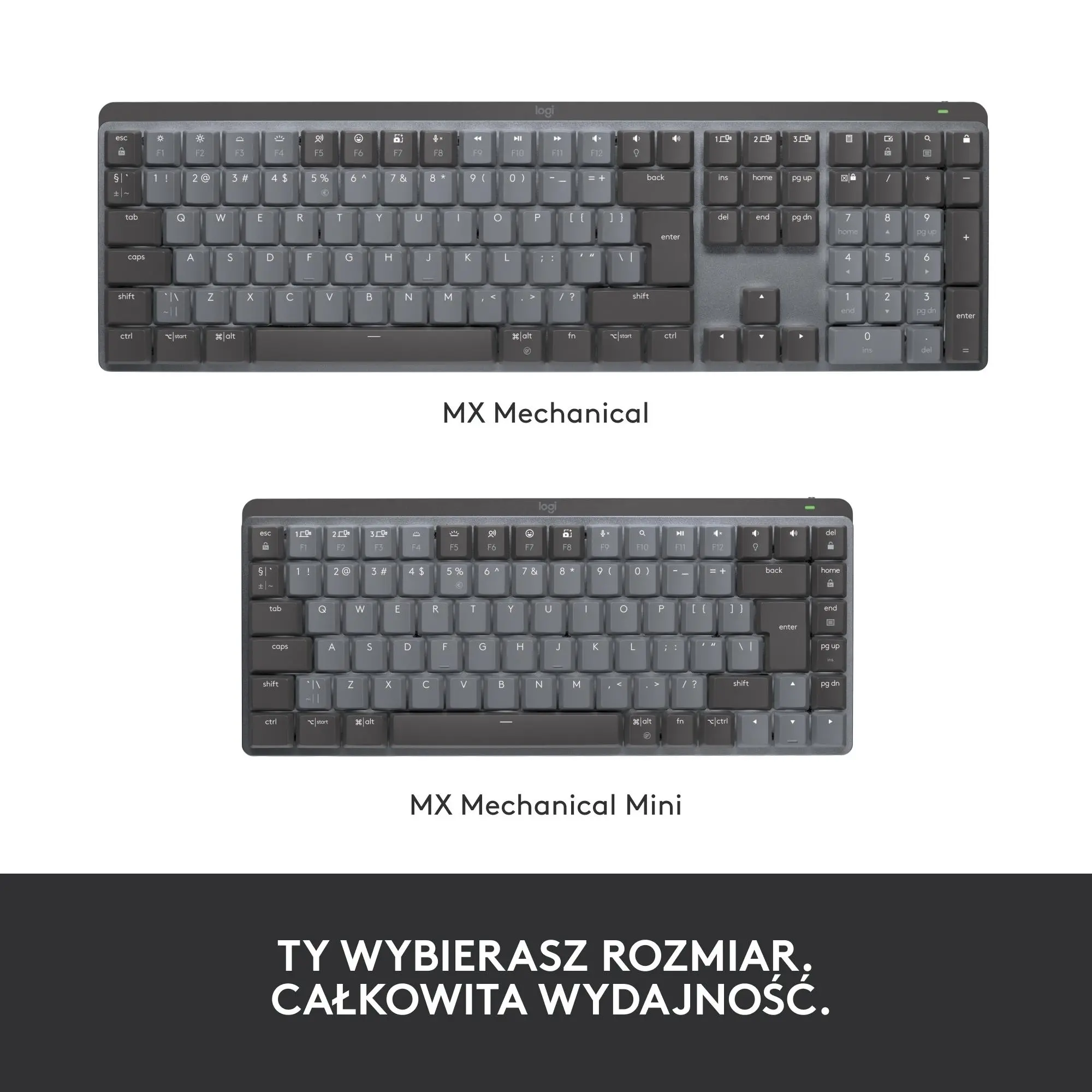 Klawiatura mechaniczna Logitech MX Mechanical Mini Brown Switch Grafitowy