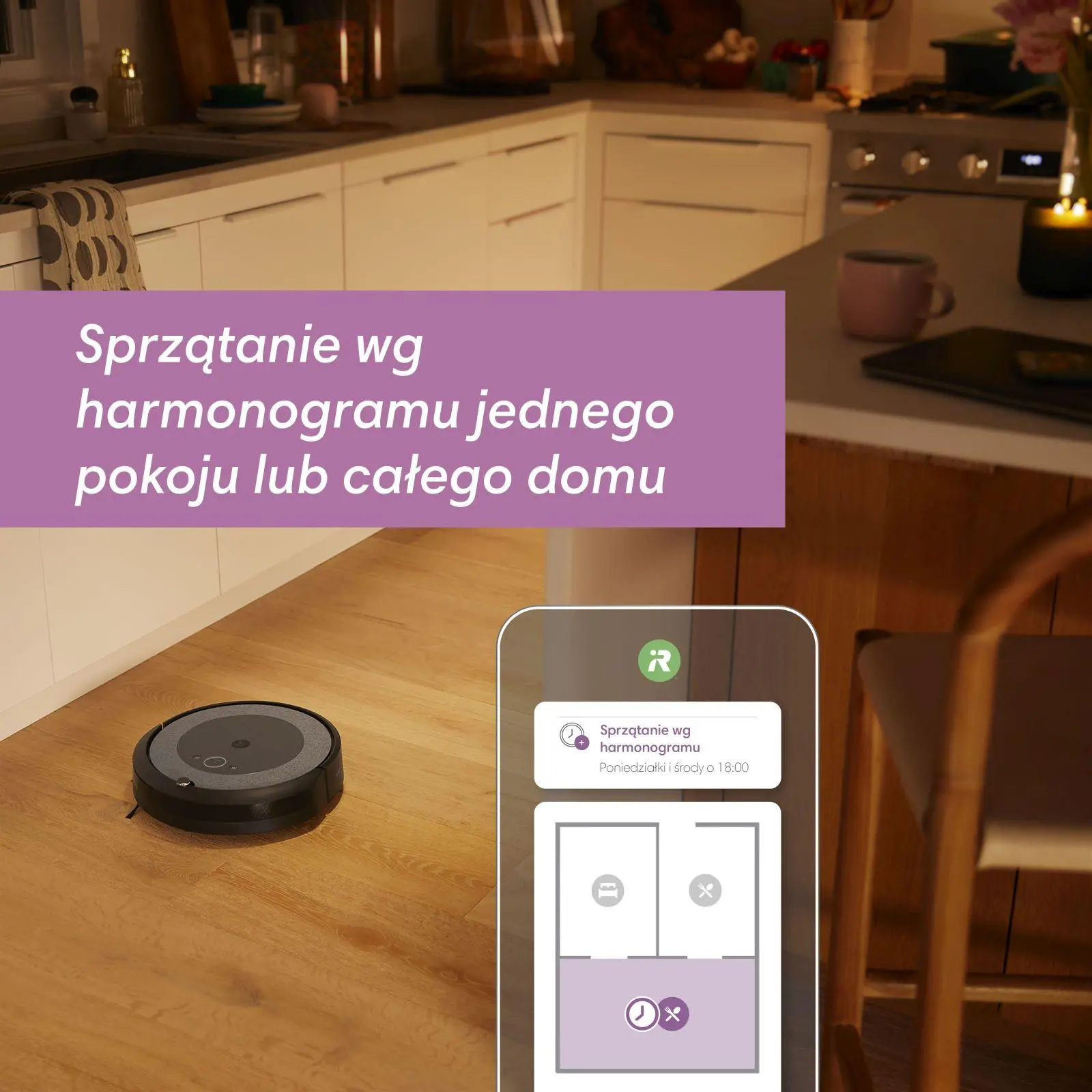 Robot sprzątający iRobot Roomba I5 Tworzenie mapy pomieszczenia 70dB