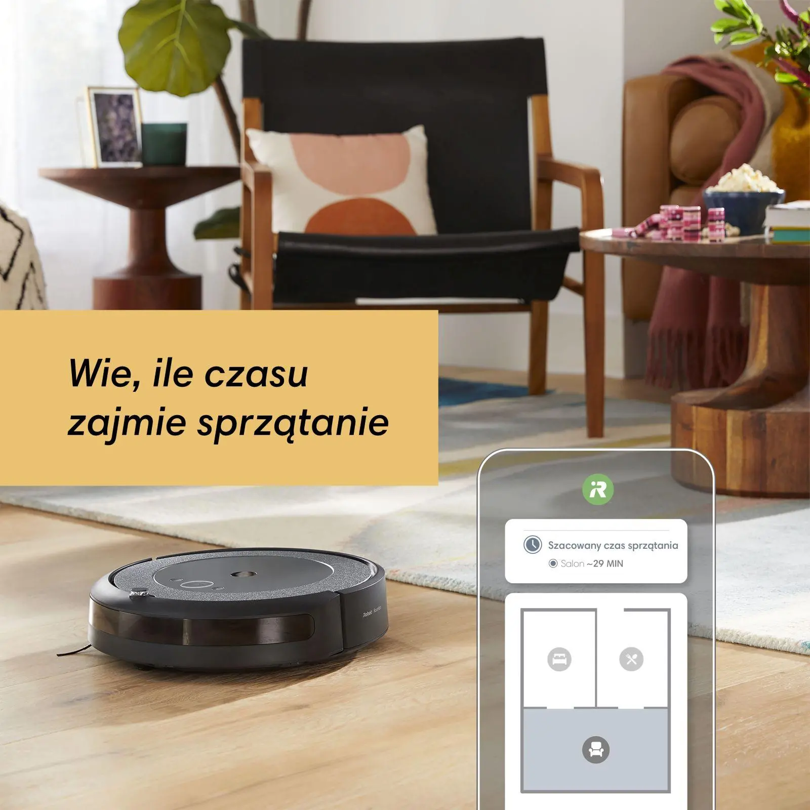 Robot sprzątający iRobot Roomba I5 Tworzenie mapy pomieszczenia 70dB