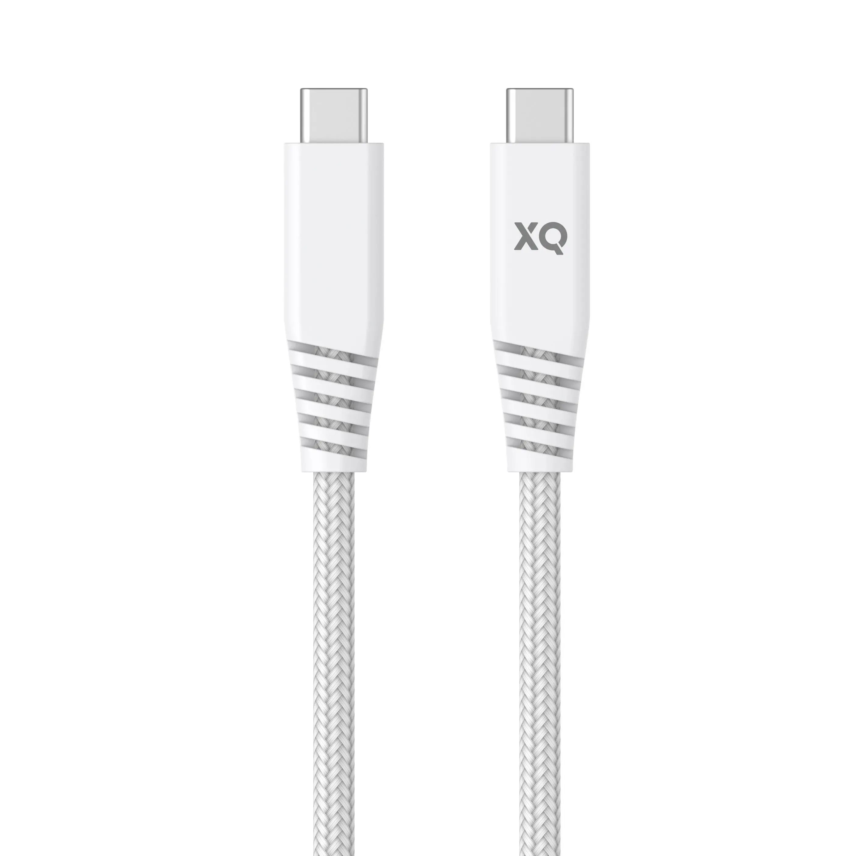 Kabel Xqisit Extra Strong Braided USB C-USB C 2m Biały