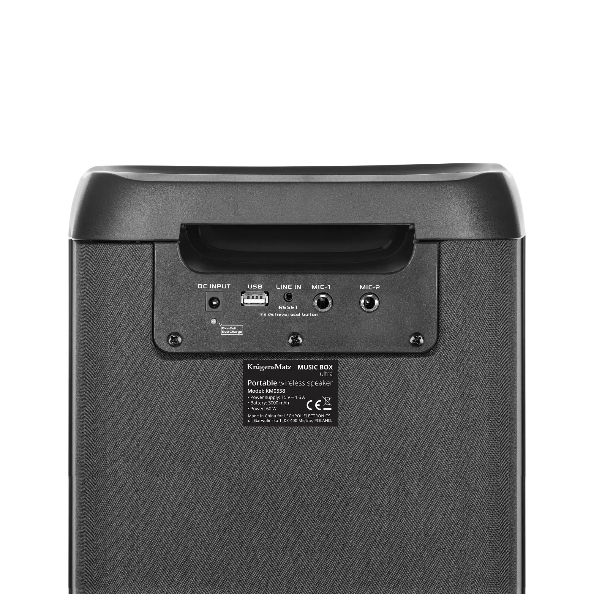 Głośnik Bluetooth Kruger & Matz Music Box Ultra KM0558 60W Radio FM Czarny