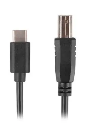 Kabel Lanberg USB-B do USB-C 1,8m Czarny