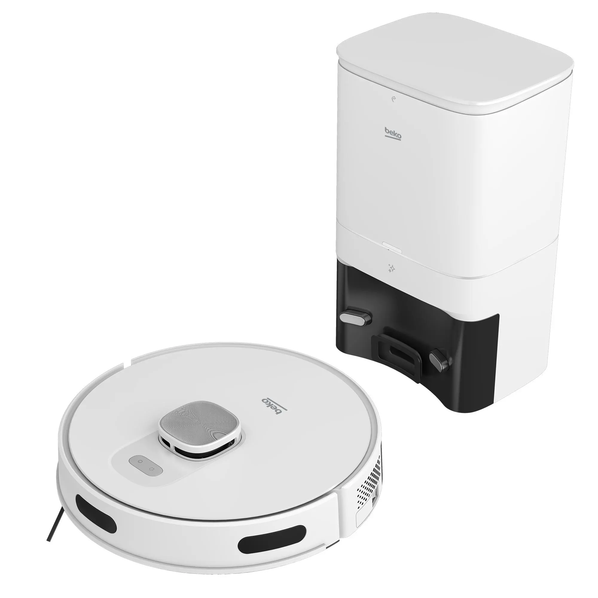 Robot sprzątający Beko RoboSmart VRR81214VW Funkcja mopowania Stacja oczyszczająca Tworzenie mapy pomieszczenia 65dB