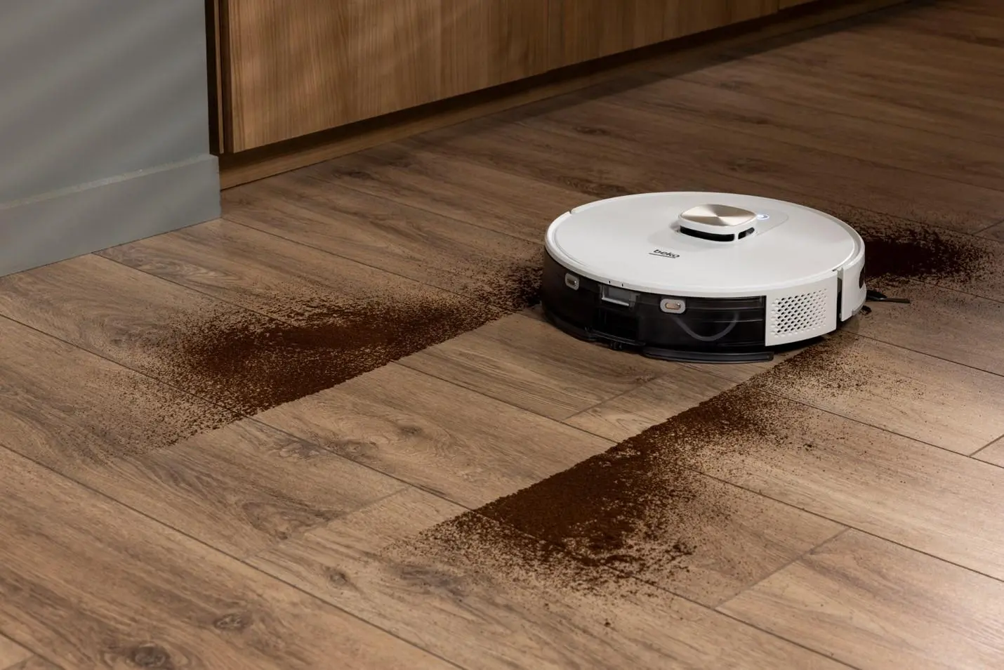 Robot sprzątający Beko RoboSmart VRR81214VW Funkcja mopowania Stacja oczyszczająca Tworzenie mapy pomieszczenia 65dB