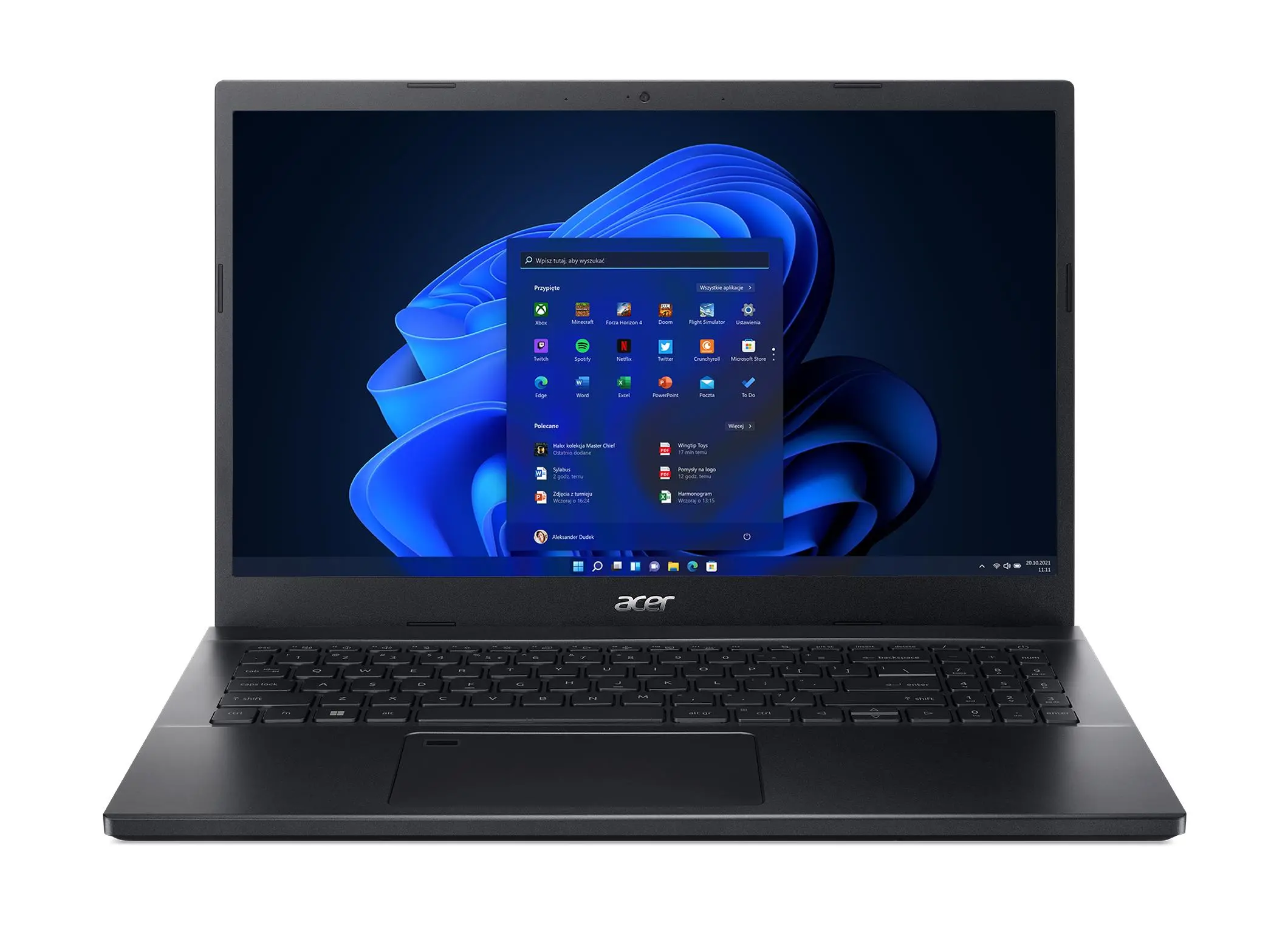 Laptop gamingowy Acer Aspire 7 A715-51G-56EM 15,6" 144Hz i5-1240P 16GB RAM 512GB Dysk SSD RTX3050 Win11 Czarny