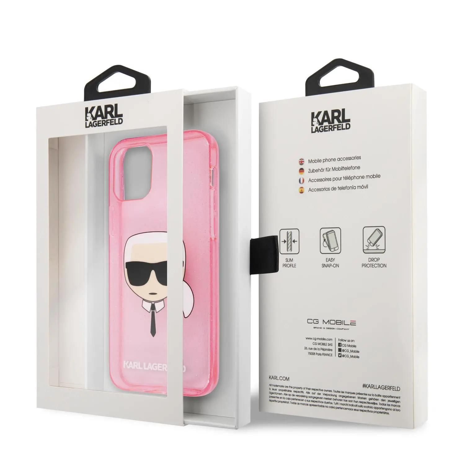 Etui Karl Lagerfeld KLHCP13SKHTUGLP do iPhone 13 mini Różowy