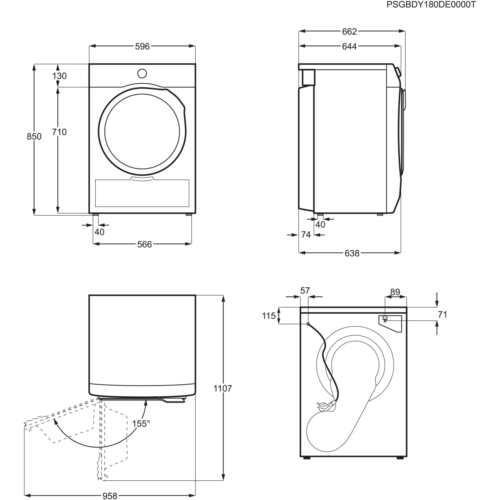 Suszarka Electrolux 800 UltraCare EW8HEU148BP 63,8cm 8kg