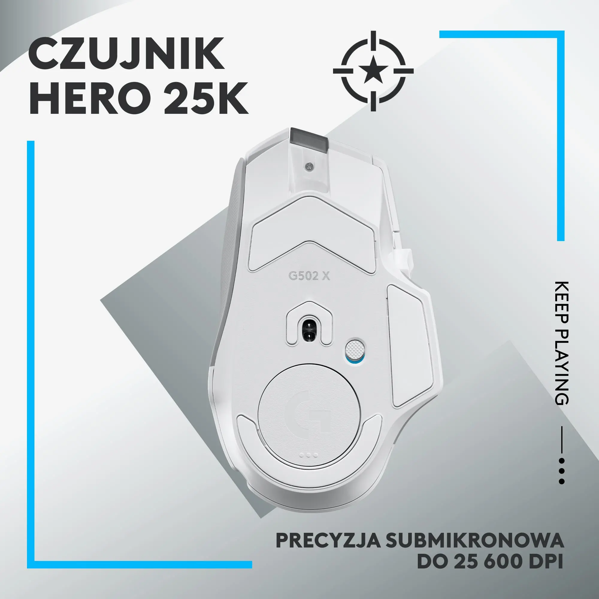 Myszka gamingowa Logitech G502 X Lightspeed Biały