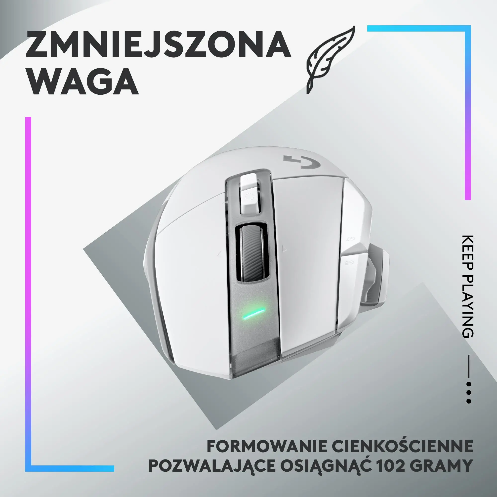 Myszka gamingowa Logitech G502 X Lightspeed Biały