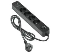 Reinston ALZ018 4 gniazda 1,5m Czarny
