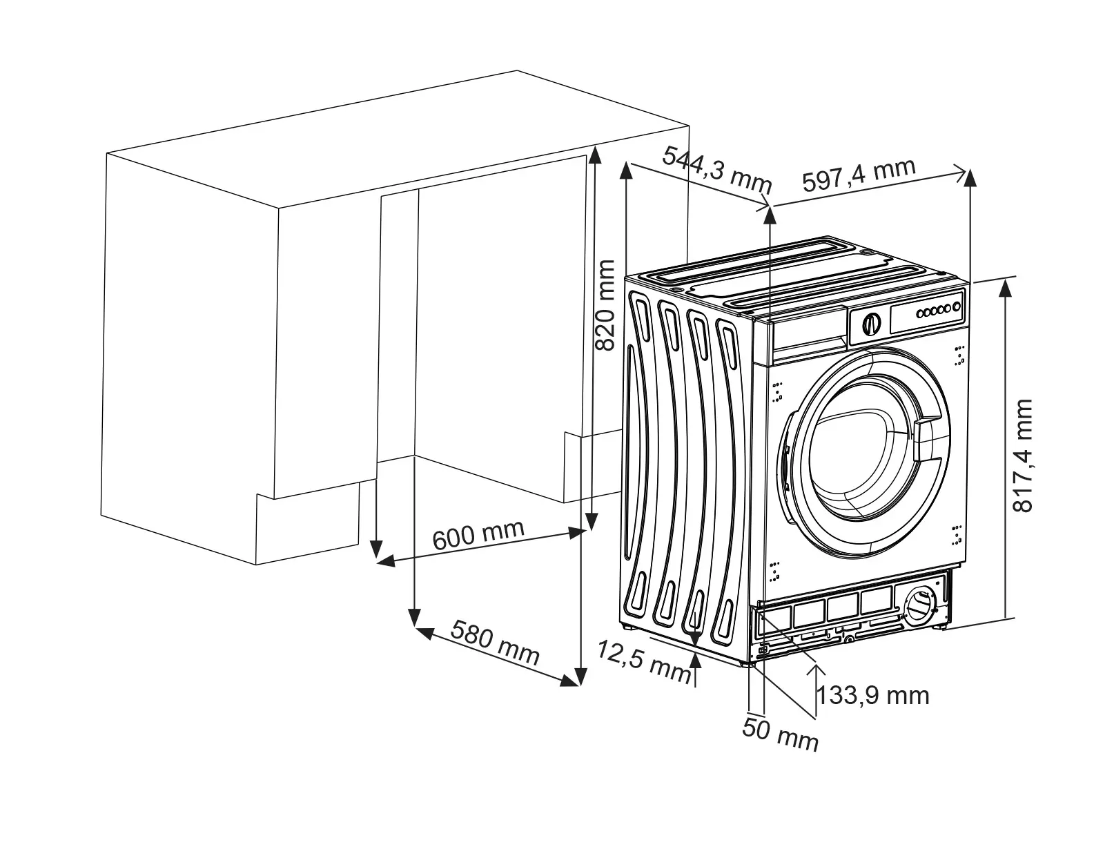Pralka Sharp ES-NIB814BWB-PL 8kg 1400obr/min
