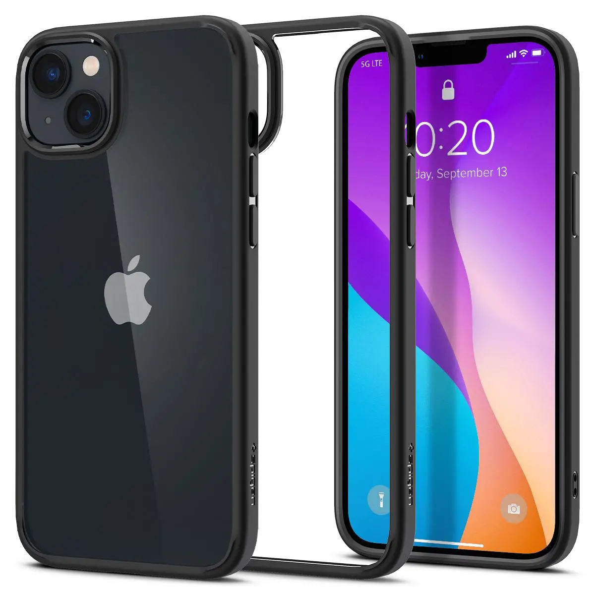 Etui Spigen Ultra Hybrid do iPhone 14 Przezroczysty-czarny
