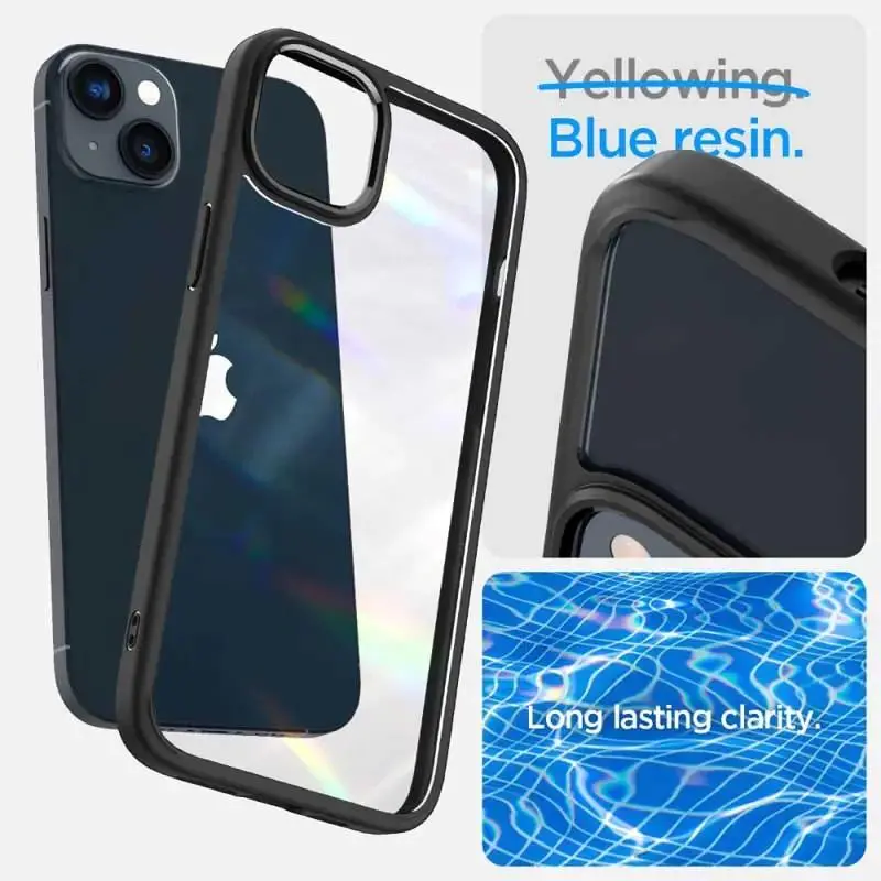 Etui Spigen Ultra Hybrid do iPhone 14 Plus Przezroczysty-czarny