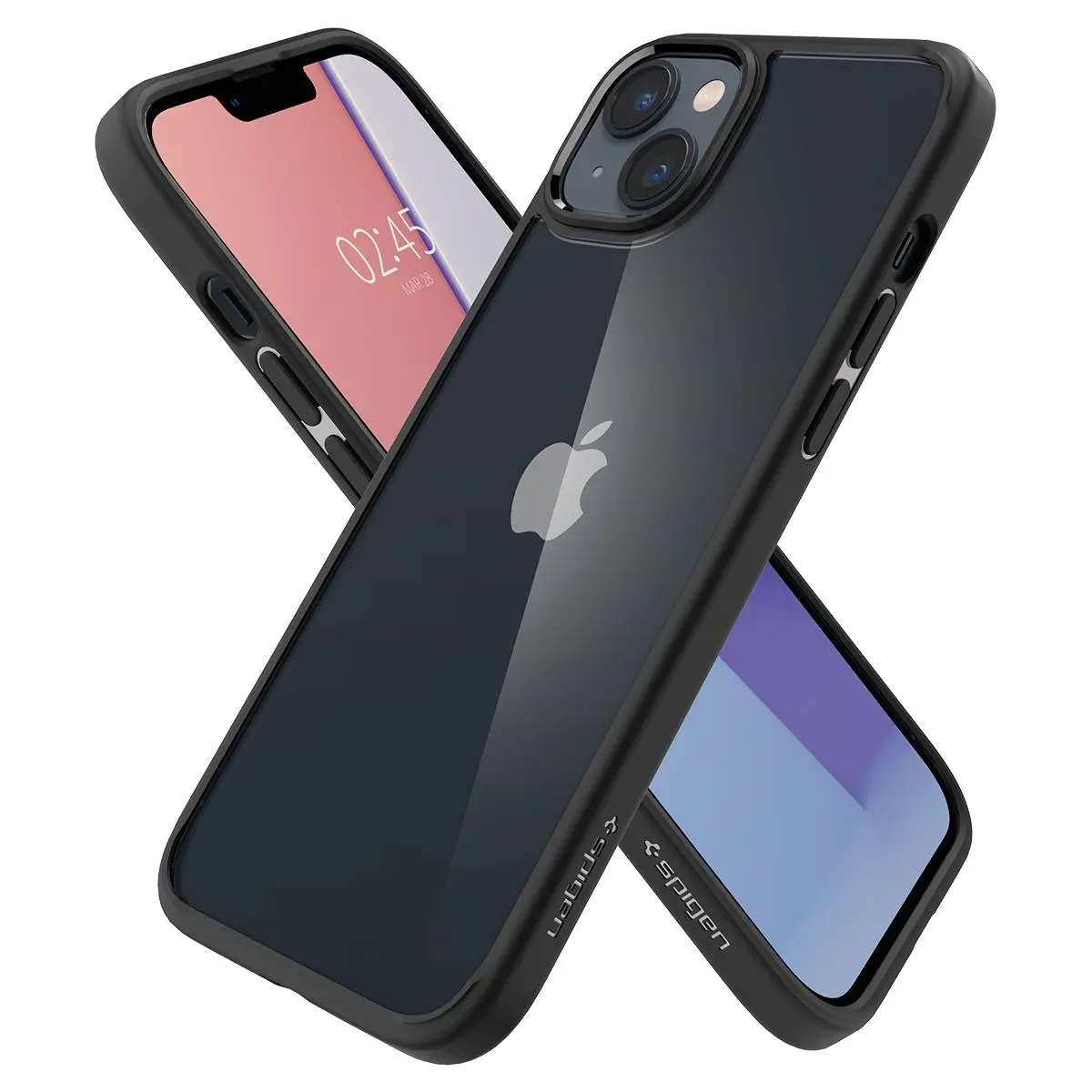 Etui Spigen Ultra Hybrid do iPhone 14 Plus Przezroczysty-czarny