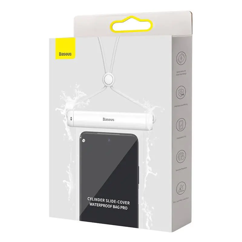 Etui Baseus Cylinder wodoodporne do smartfonów do 7.2" Biały